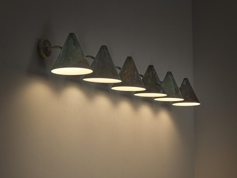 Hans-Agne Jakobsson 'Tratten' Wall Lights in Patinated Copper