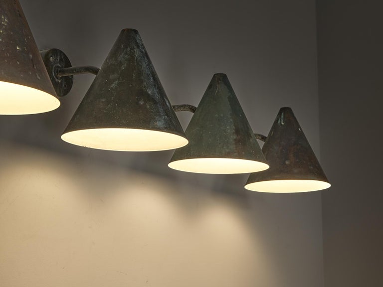 Hans-Agne Jakobsson 'Tratten' Wall Lights in Patinated Copper