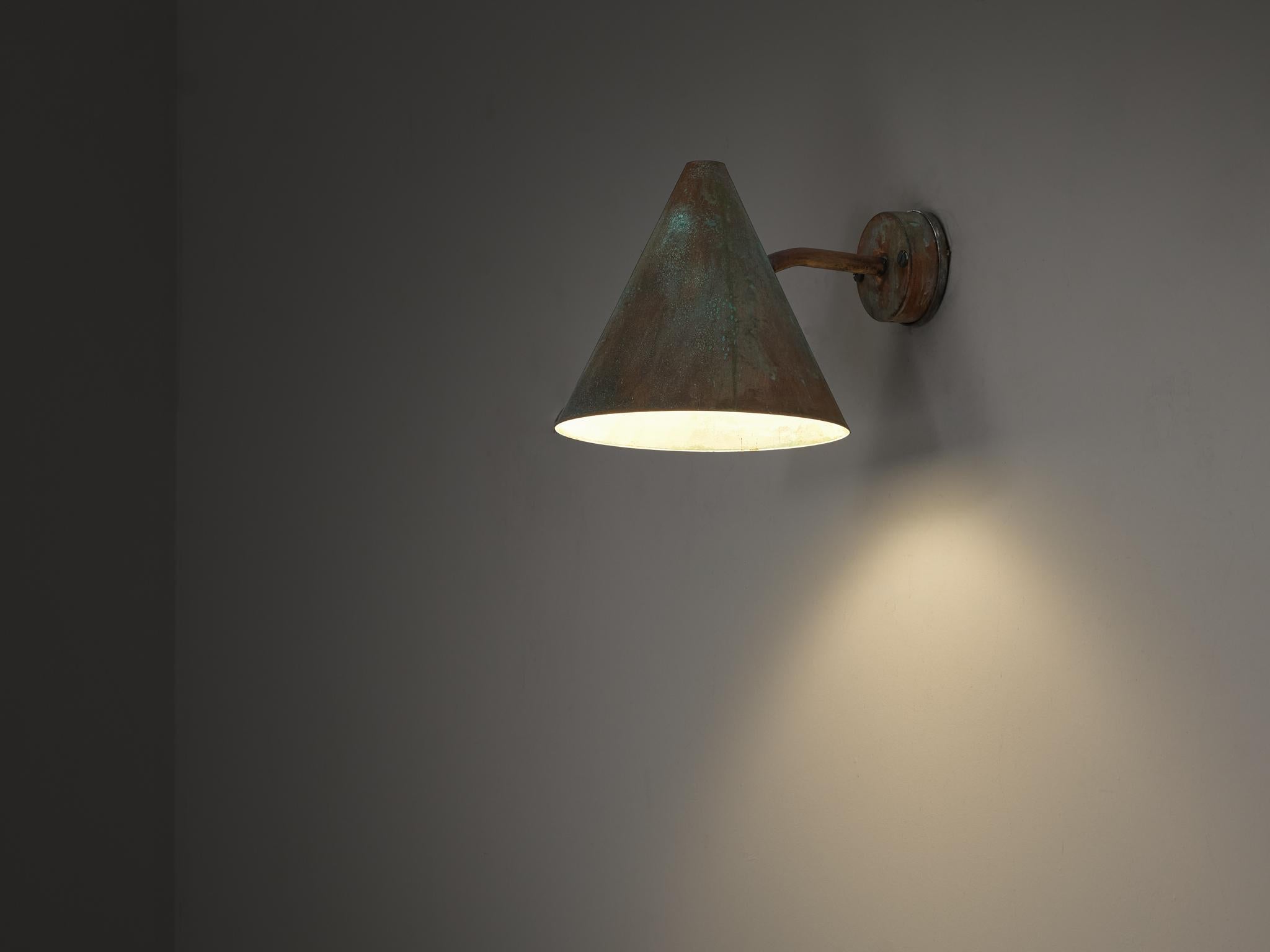 Hans-Agne Jakobsson 'Tratten' Wall Light in Patinated Copper