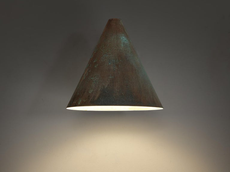 Hans-Agne Jakobsson 'Tratten' Wall Light in Patinated Copper