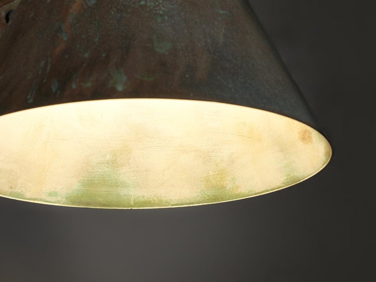 Hans-Agne Jakobsson 'Tratten' Wall Light in Patinated Copper