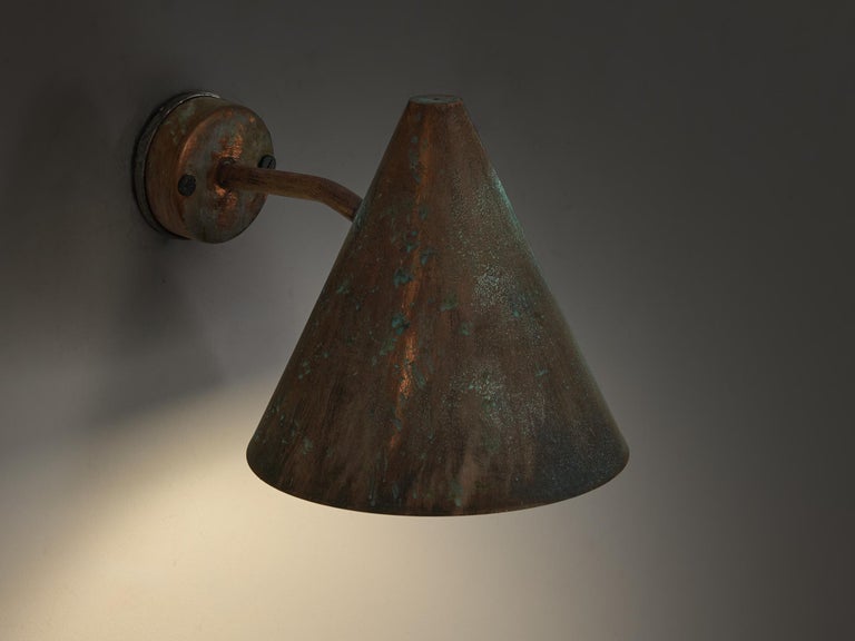 Hans-Agne Jakobsson 'Tratten' Wall Light in Patinated Copper