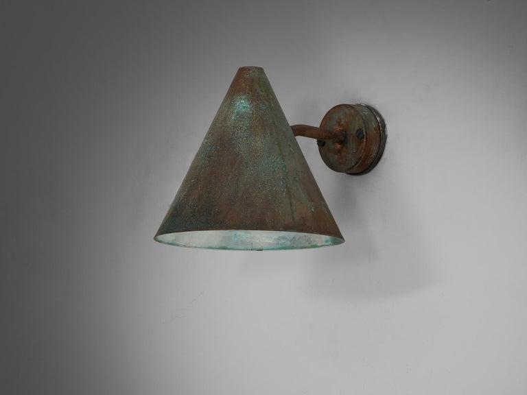 Hans-Agne Jakobsson 'Tratten' Wall Light in Patinated Copper