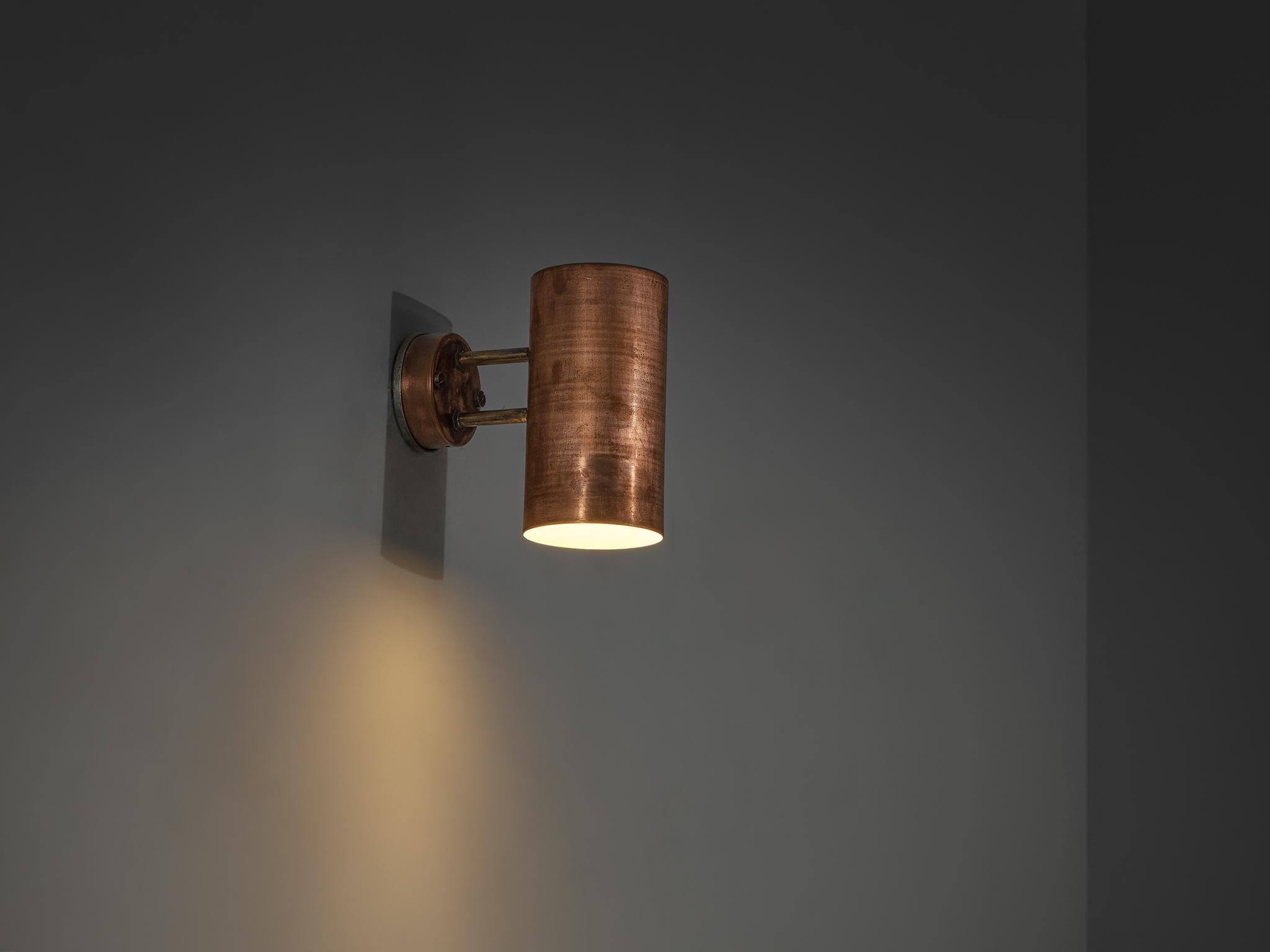 Hans-Agne Jakobsson ‘Rulle’ Wall Light in Patinated Copper