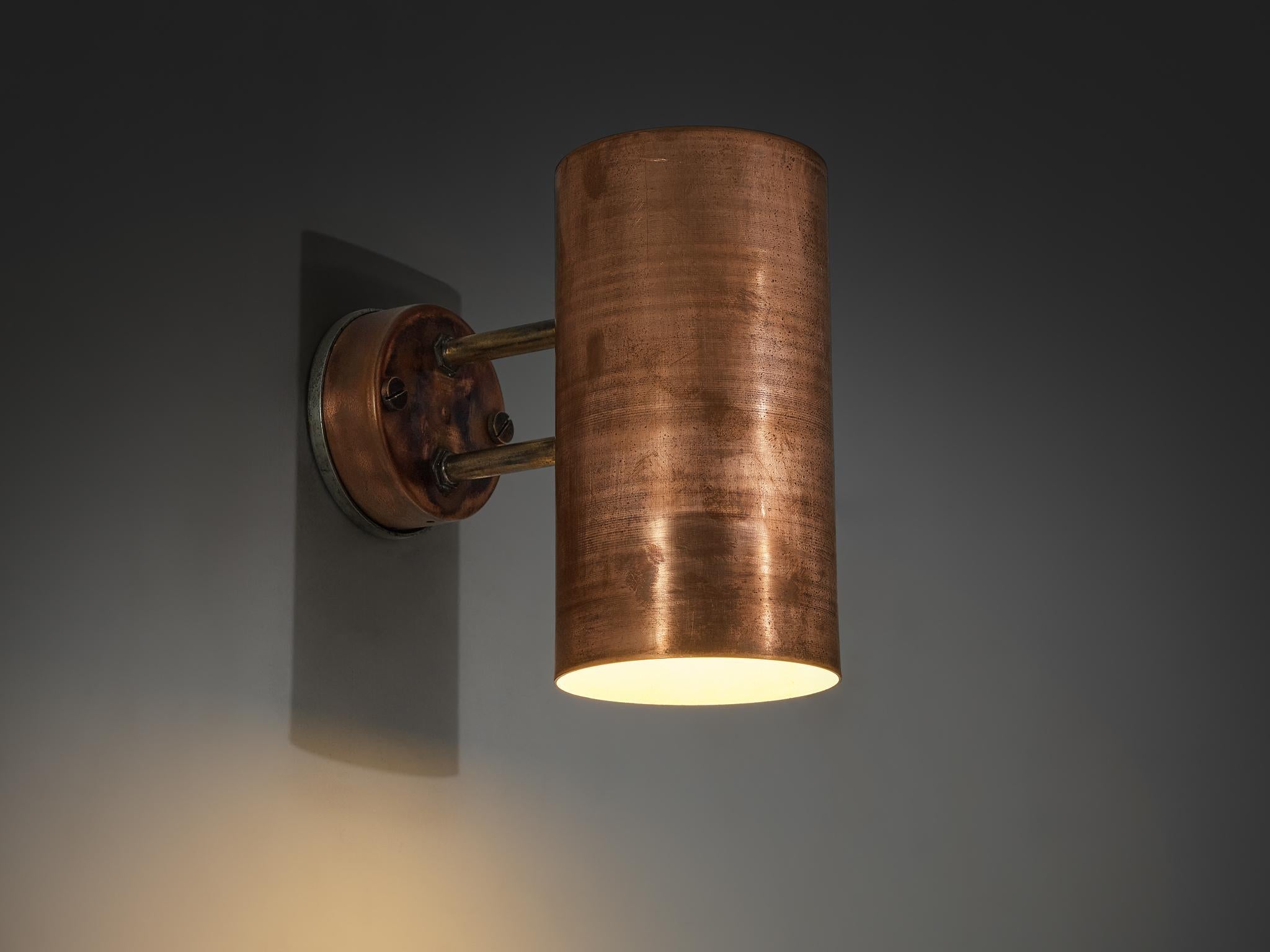 Hans-Agne Jakobsson ‘Rulle’ Wall Light in Patinated Copper