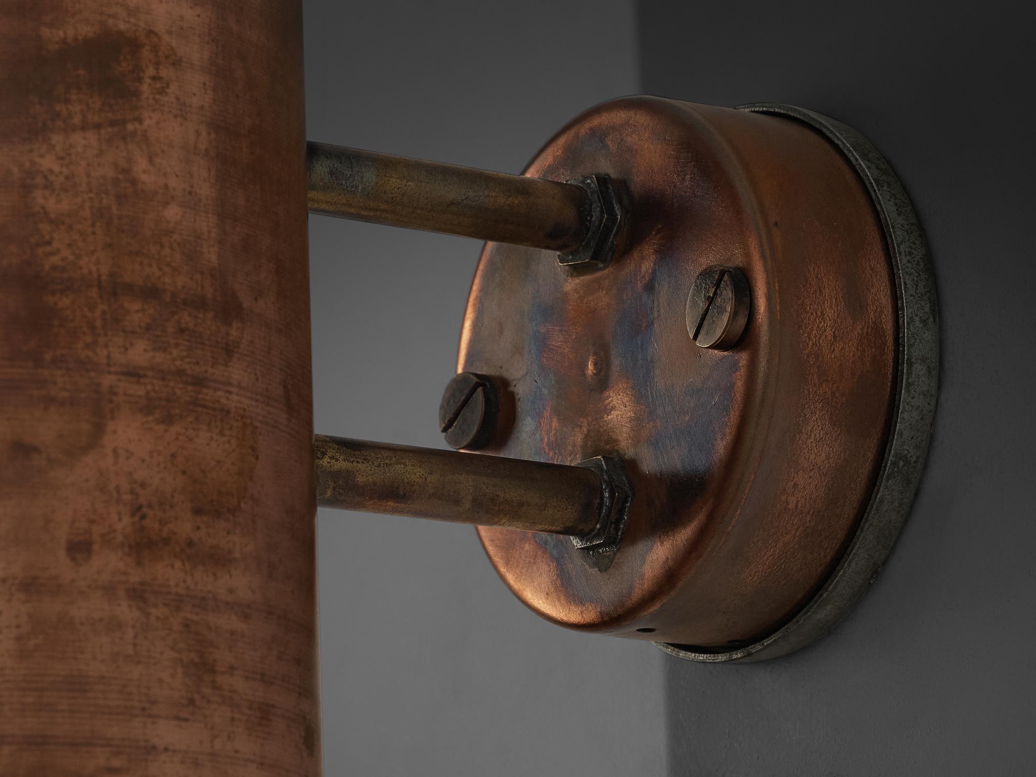 Hans-Agne Jakobsson ‘Rulle’ Wall Light in Patinated Copper