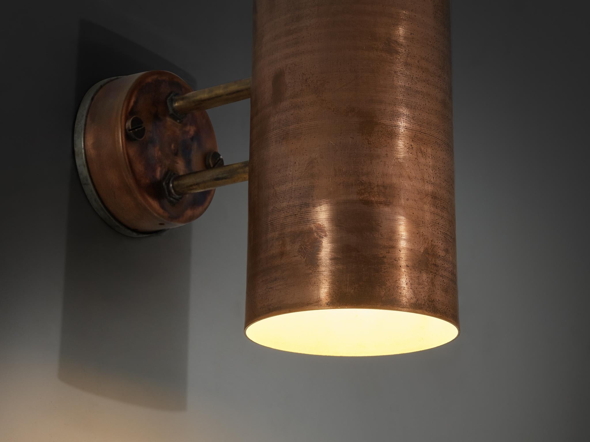 Hans-Agne Jakobsson ‘Rulle’ Wall Light in Patinated Copper