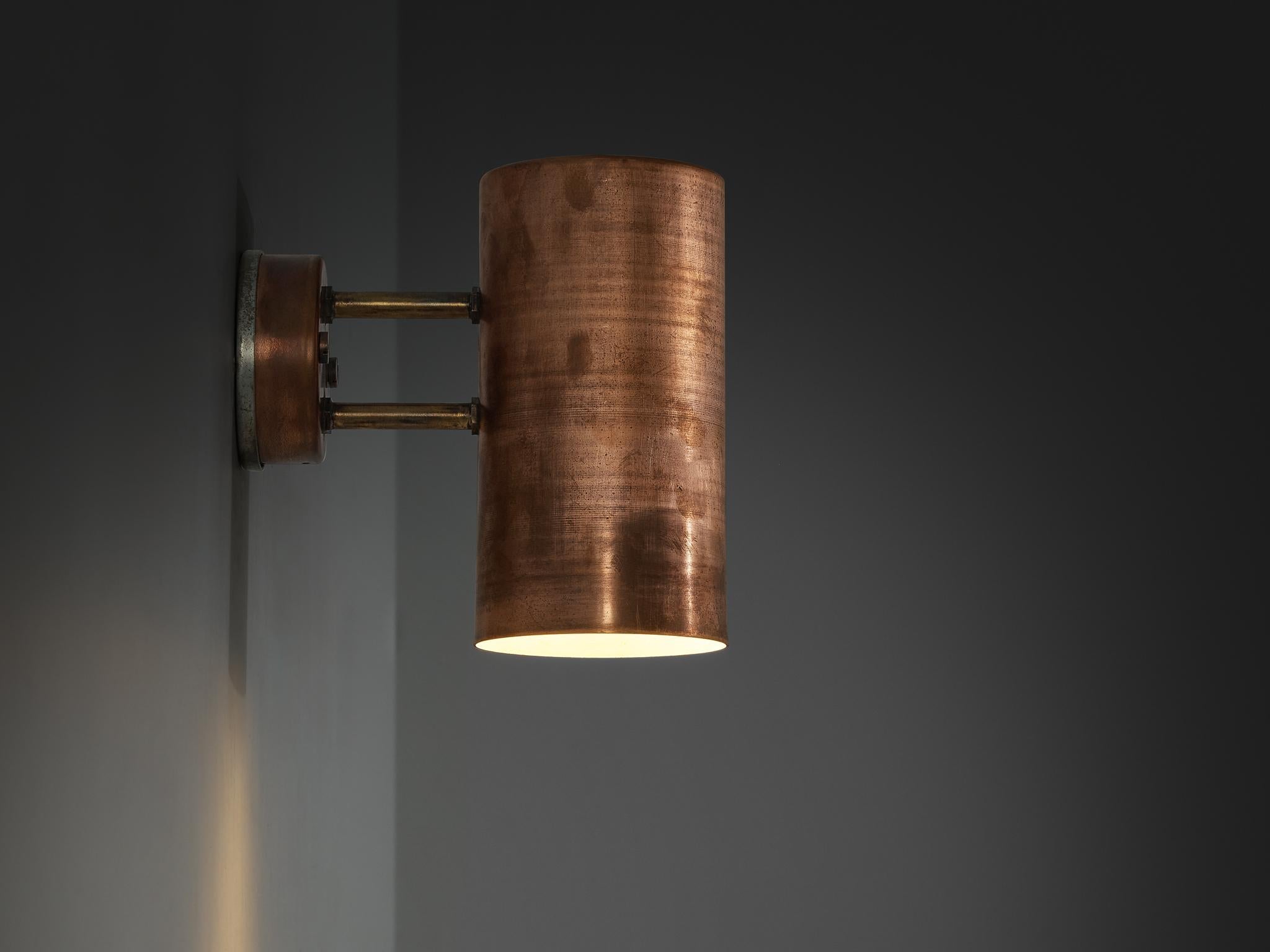 Hans-Agne Jakobsson ‘Rulle’ Wall Light in Patinated Copper