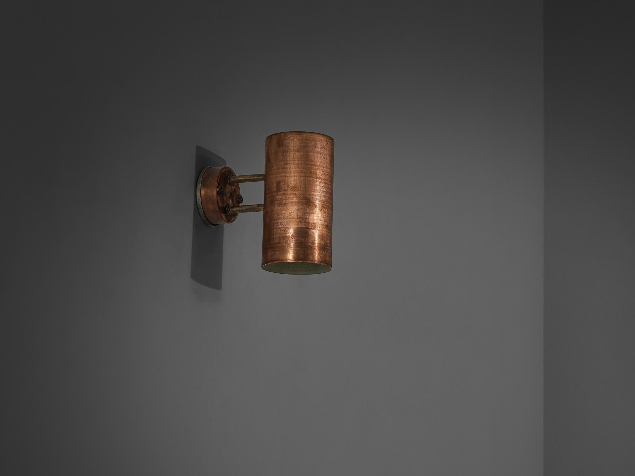 Hans-Agne Jakobsson ‘Rulle’ Wall Light in Patinated Copper