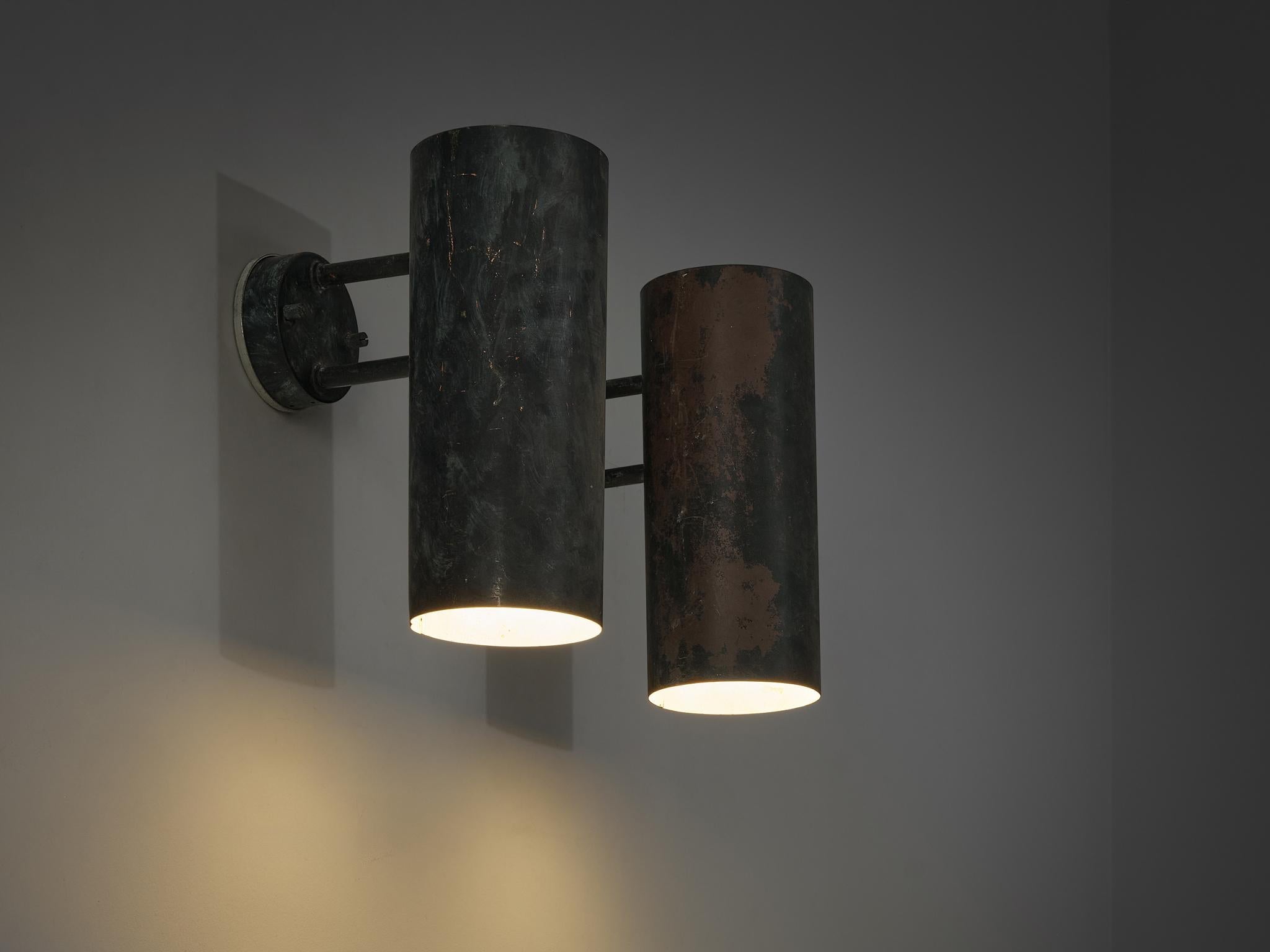 Hans-Agne Jakobsson ‘Rulle’ Wall Lights in Patinated Copper