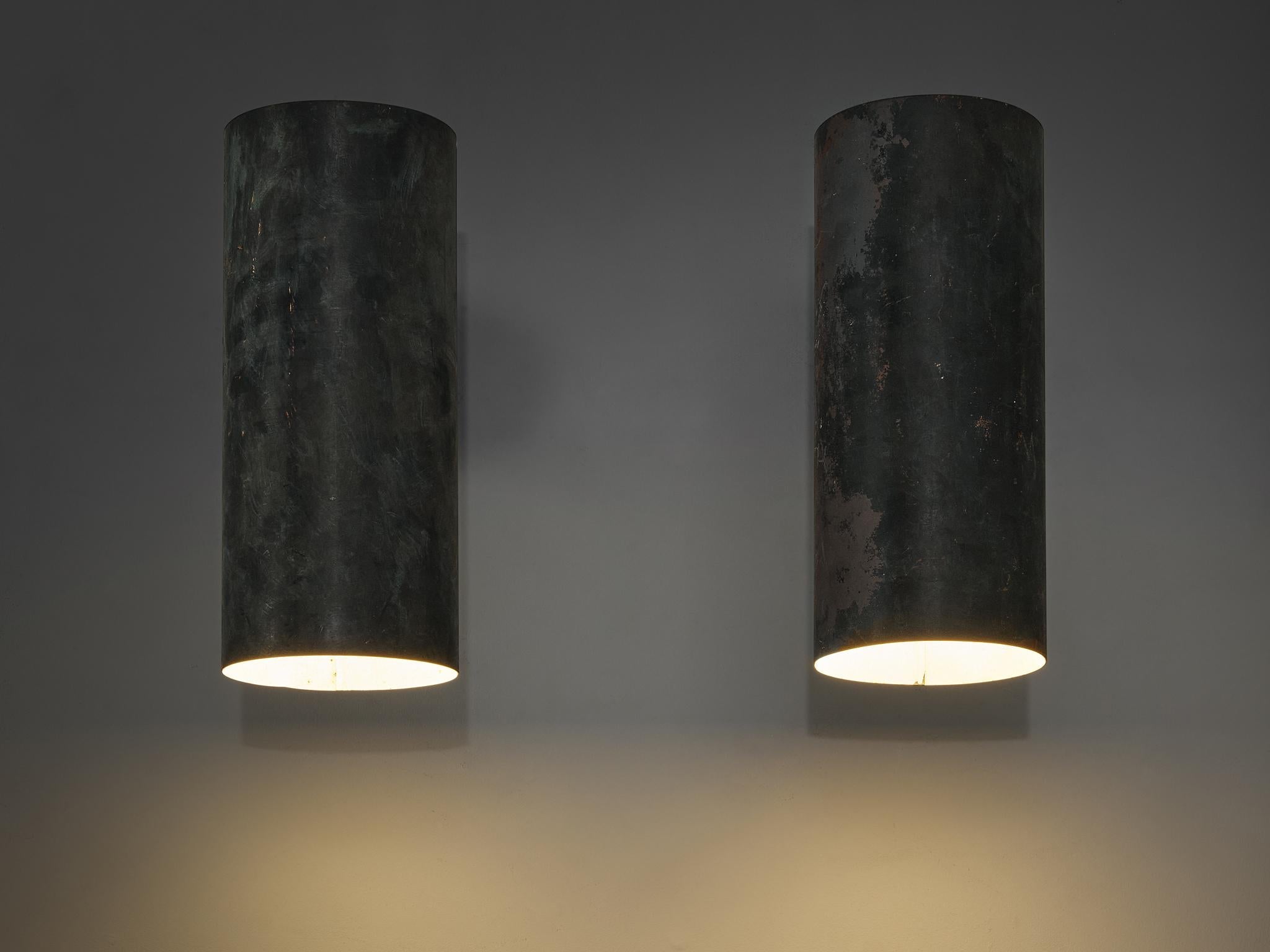 Hans-Agne Jakobsson ‘Rulle’ Wall Lights in Patinated Copper