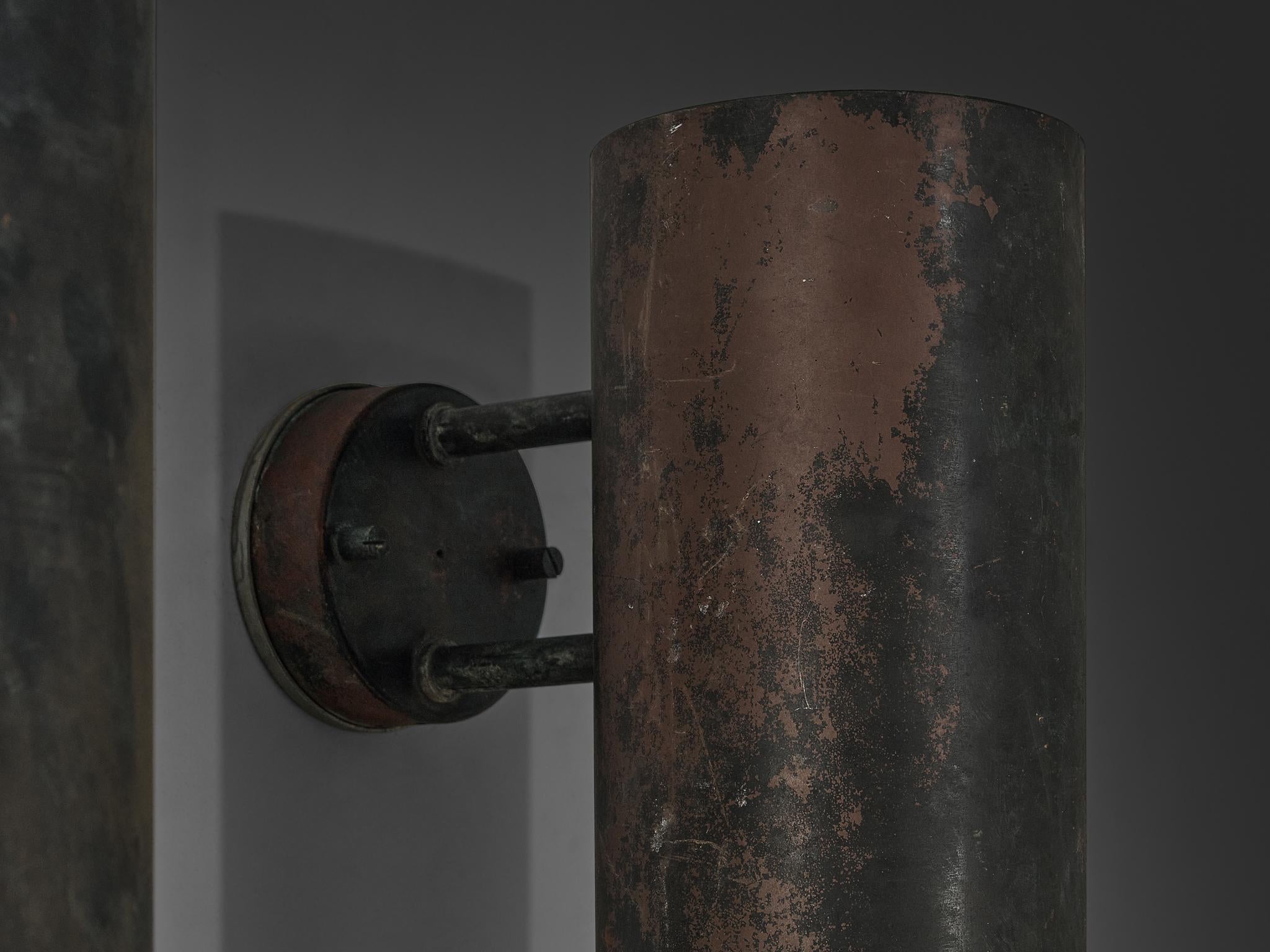 Hans-Agne Jakobsson ‘Rulle’ Wall Lights in Patinated Copper