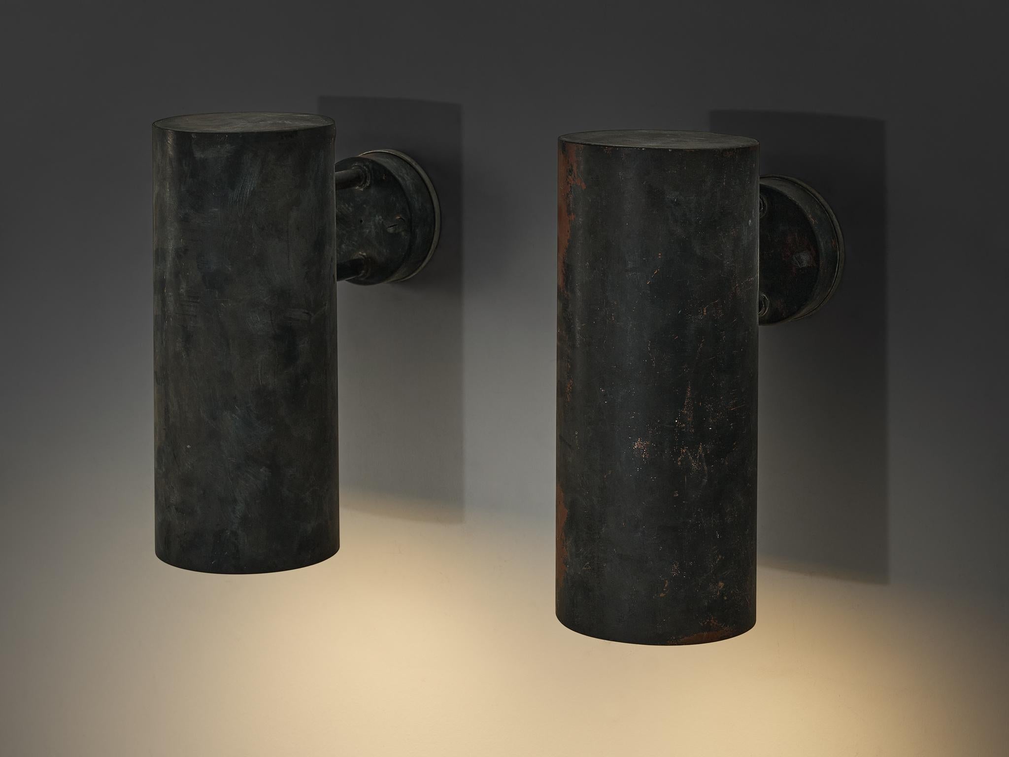 Hans-Agne Jakobsson ‘Rulle’ Wall Lights in Patinated Copper