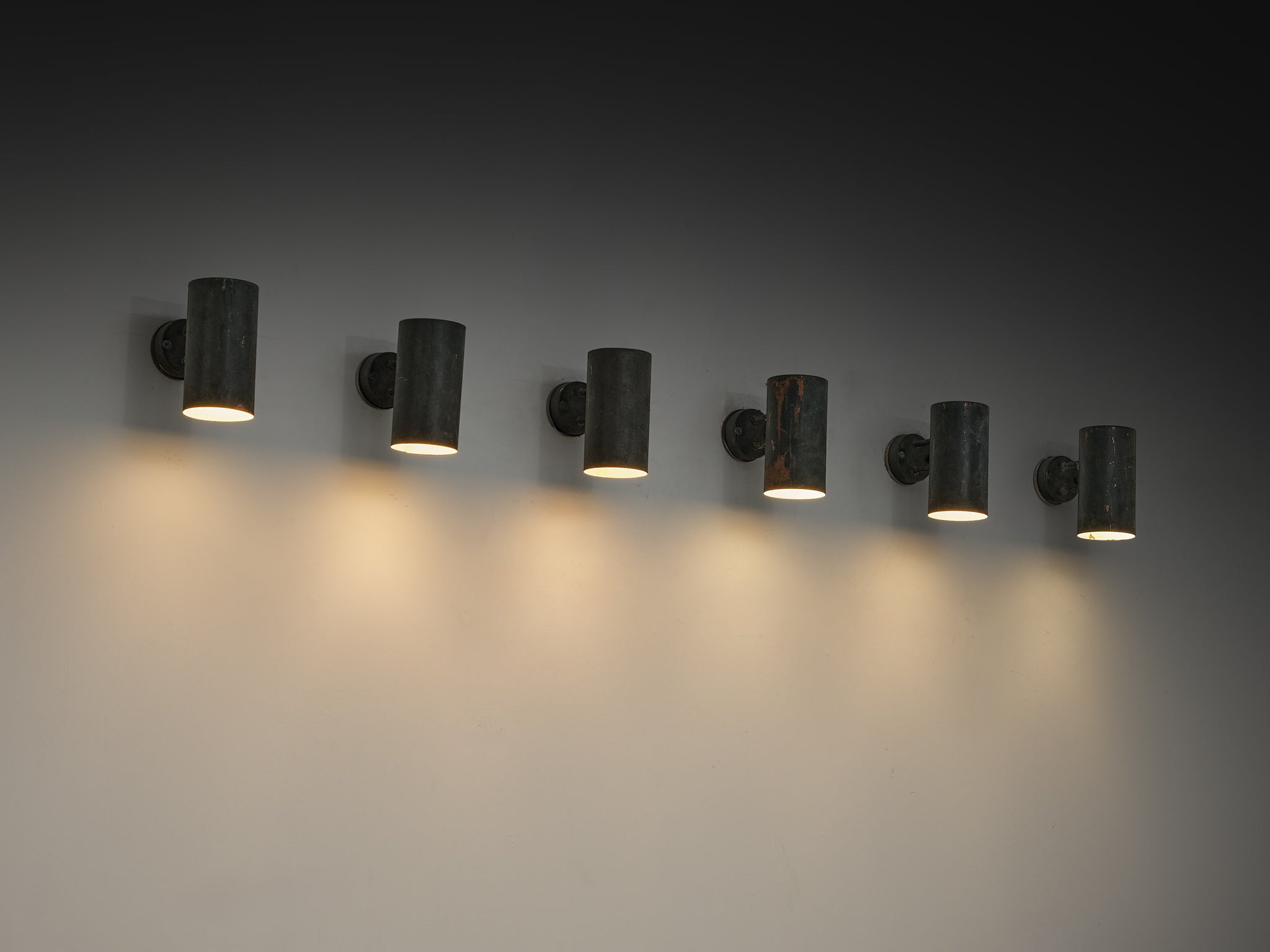 Hans-Agne Jakobsson ‘Rulle’ Wall Lights in Patinated Copper