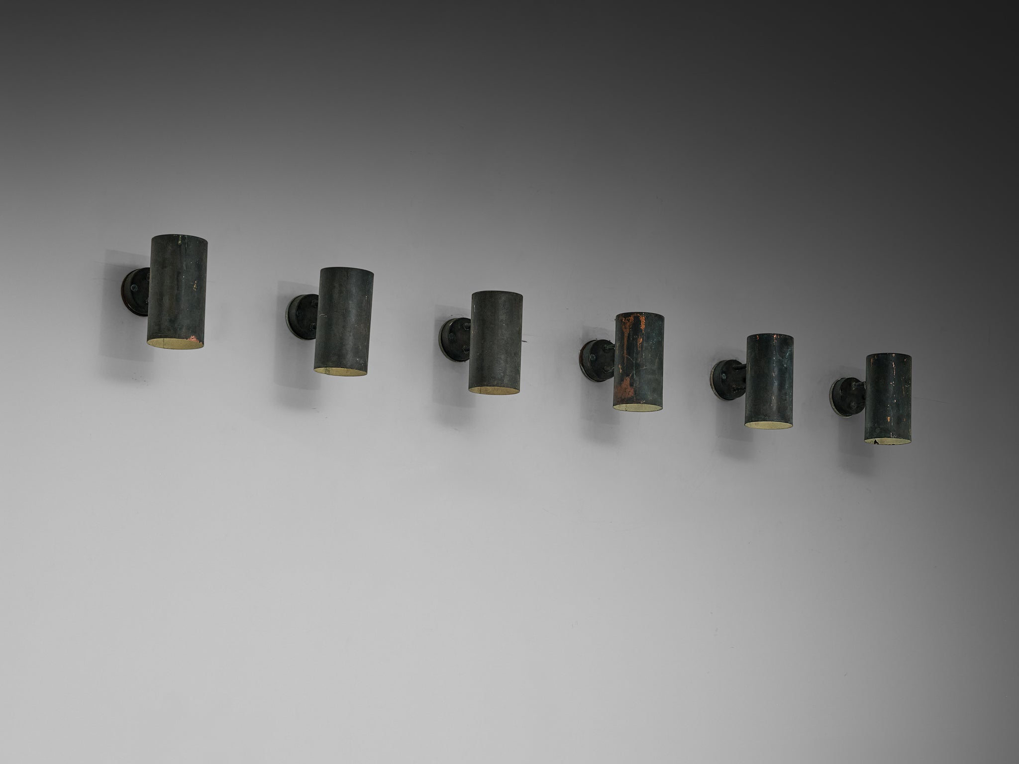 Hans-Agne Jakobsson ‘Rulle’ Wall Lights in Patinated Copper