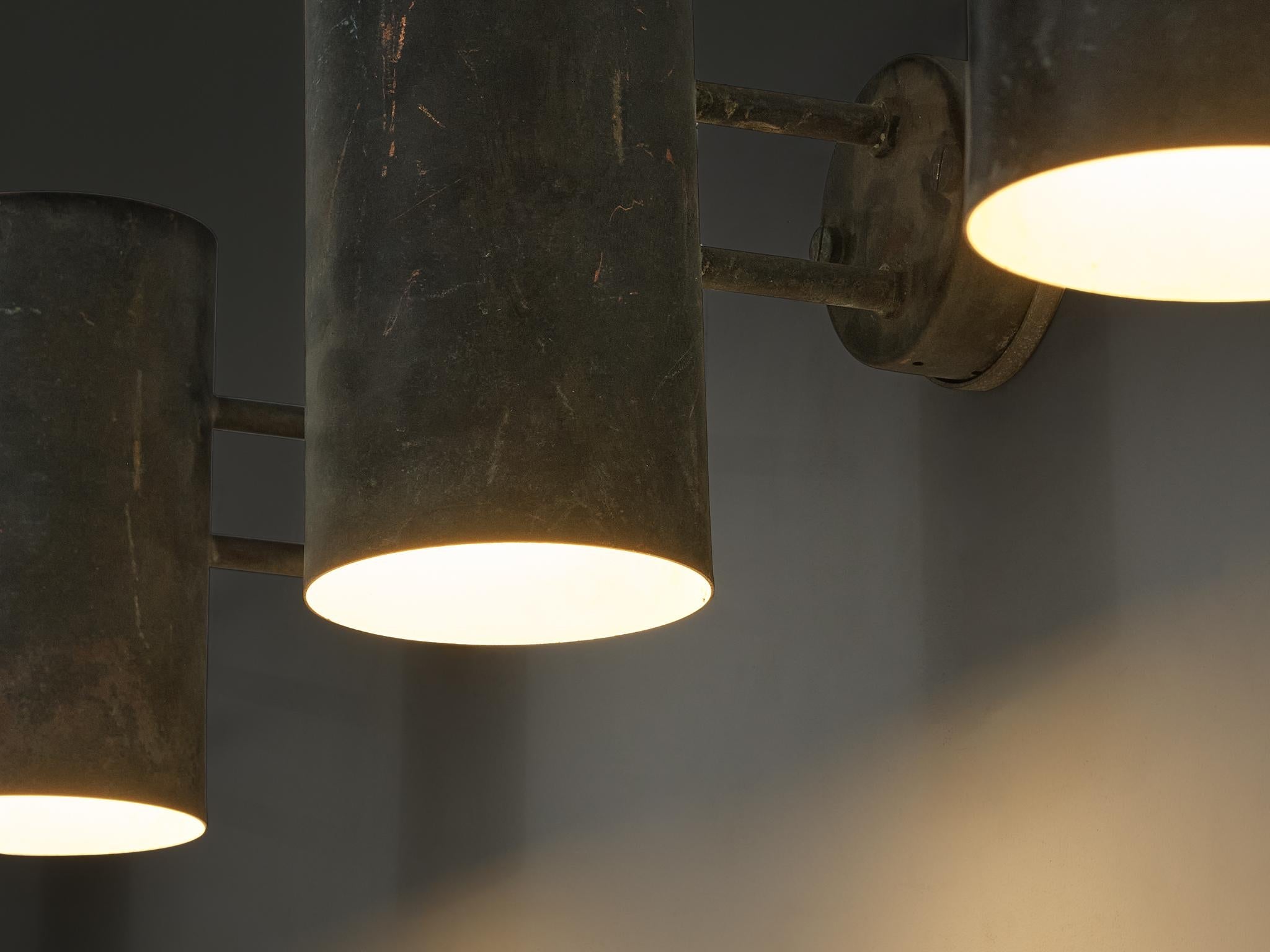 Hans-Agne Jakobsson ‘Rulle’ Wall Lights in Patinated Copper