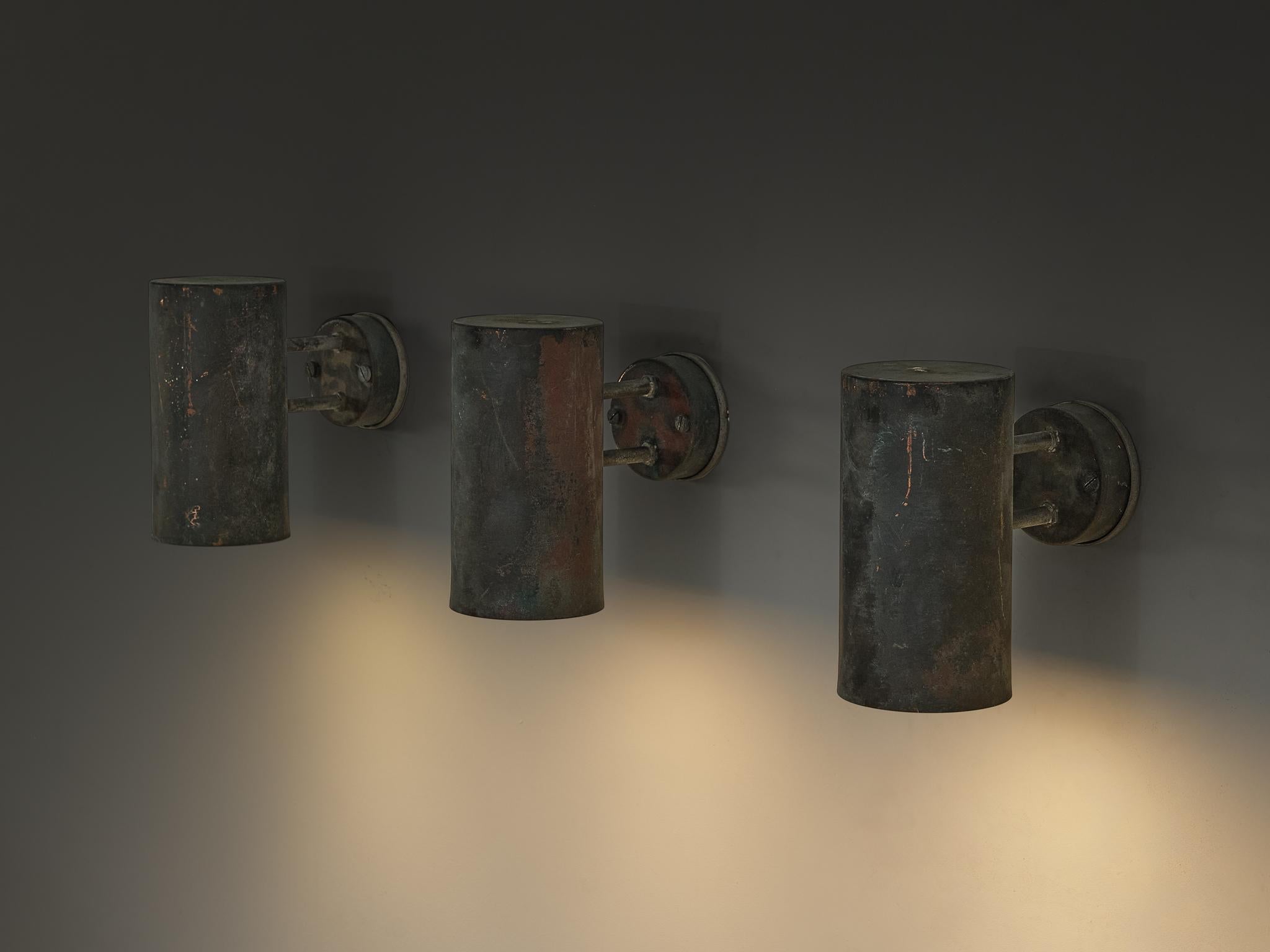 Hans-Agne Jakobsson ‘Rulle’ Wall Lights in Patinated Copper