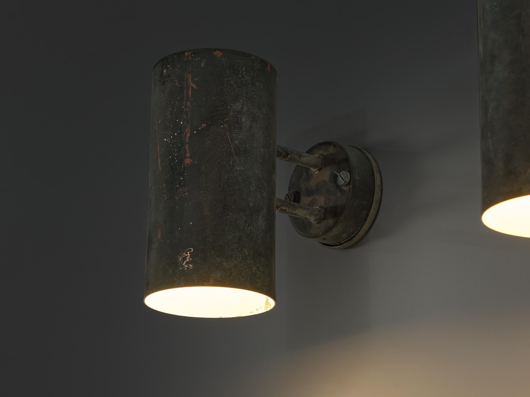 Hans-Agne Jakobsson ‘Rulle’ Wall Lights in Patinated Copper