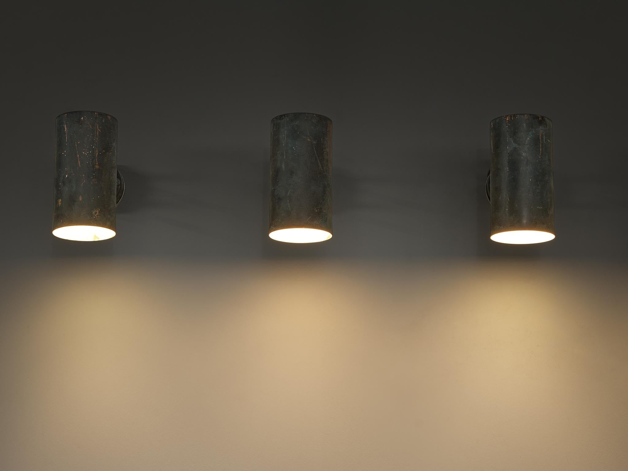 Hans-Agne Jakobsson ‘Rulle’ Wall Lights in Patinated Copper