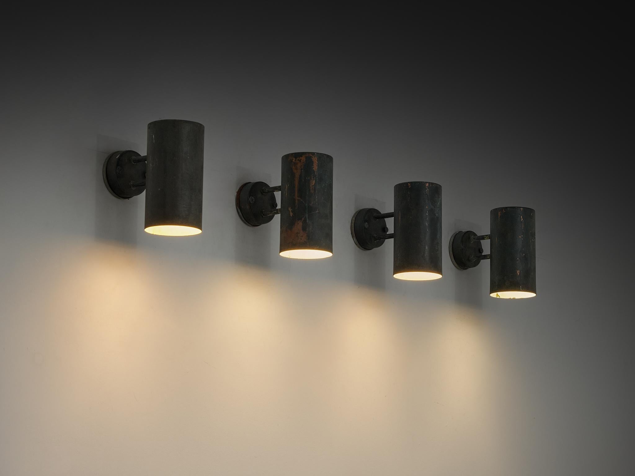 Hans-Agne Jakobsson ‘Rulle’ Wall Lights in Patinated Copper