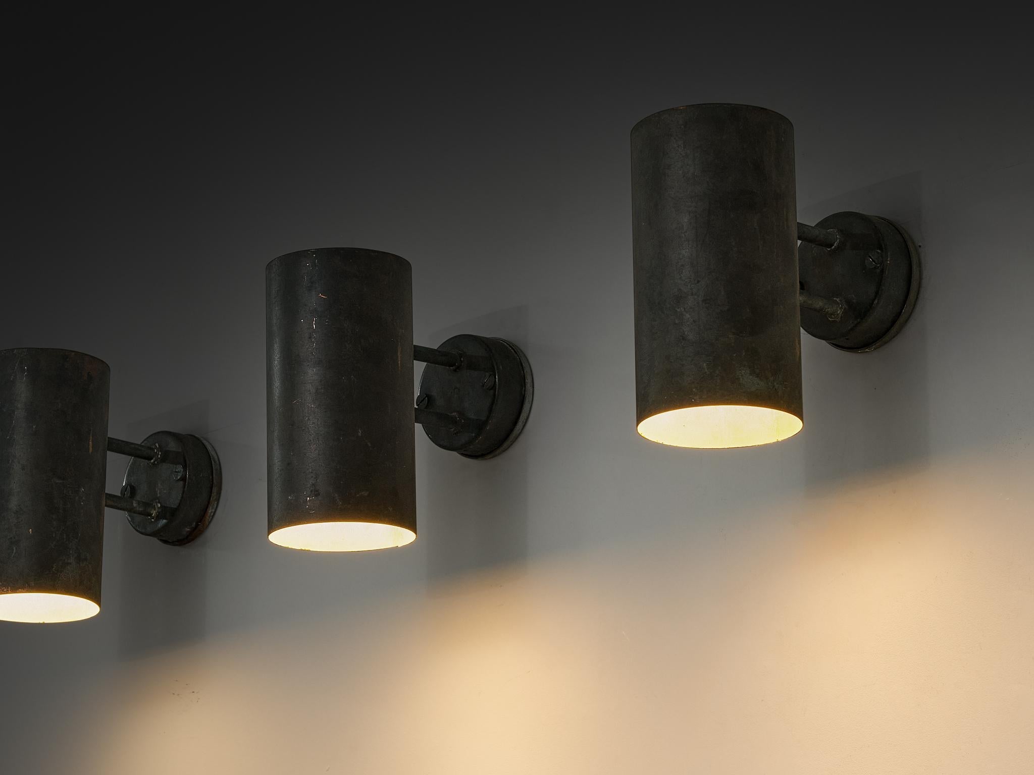 Hans-Agne Jakobsson ‘Rulle’ Wall Lights in Patinated Copper