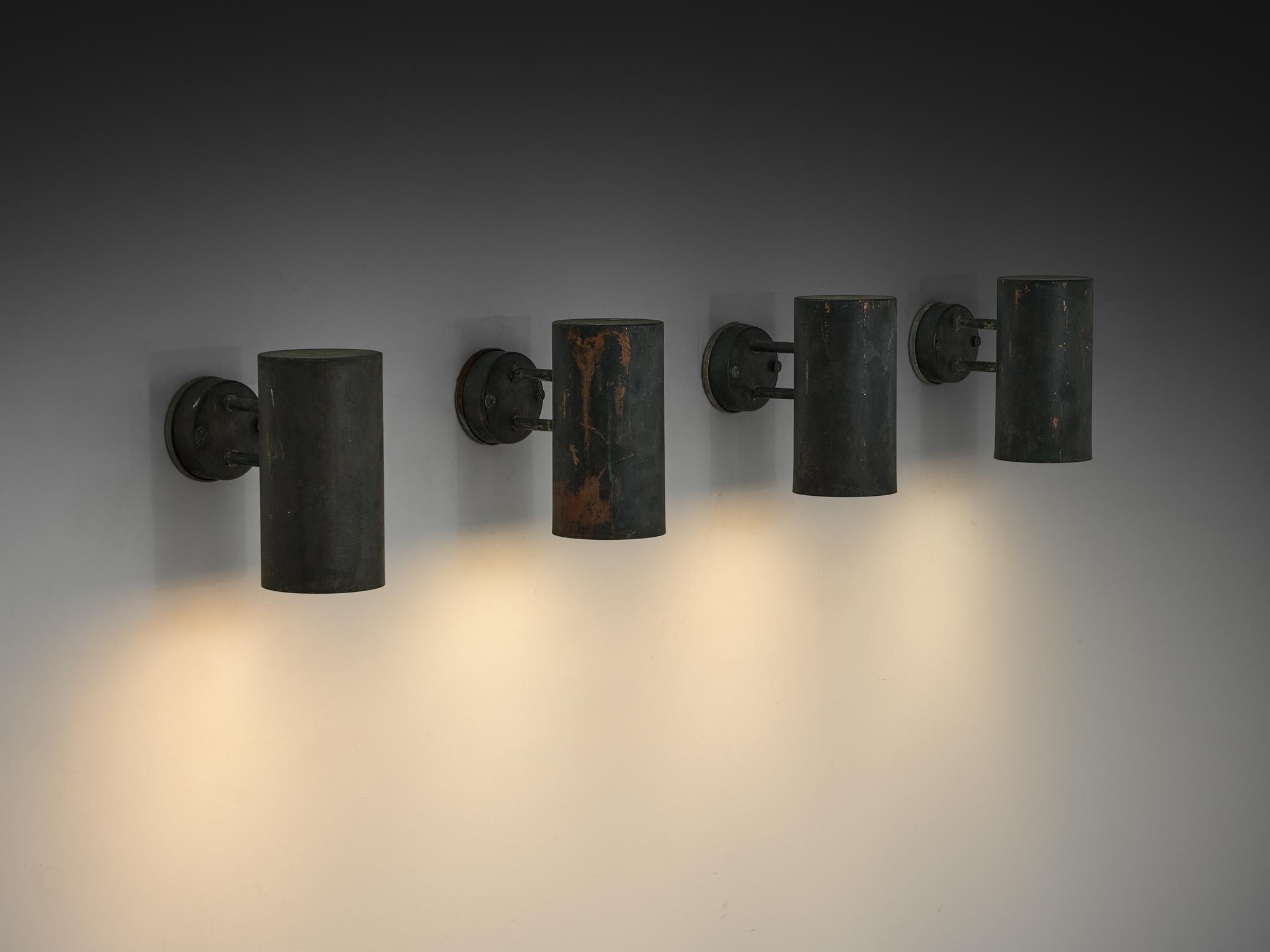 Hans-Agne Jakobsson ‘Rulle’ Wall Lights in Patinated Copper