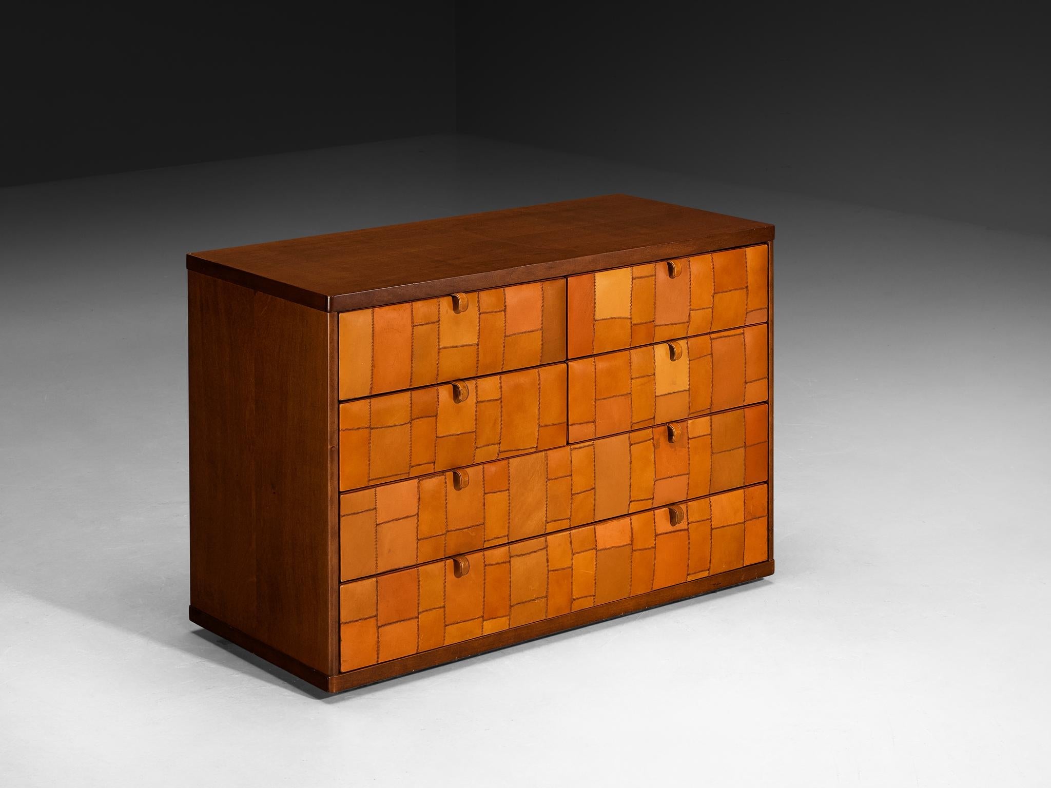 Tito Agnoli for Caleido/Poltrona Frau Chest of Drawers in Patchwork Leather