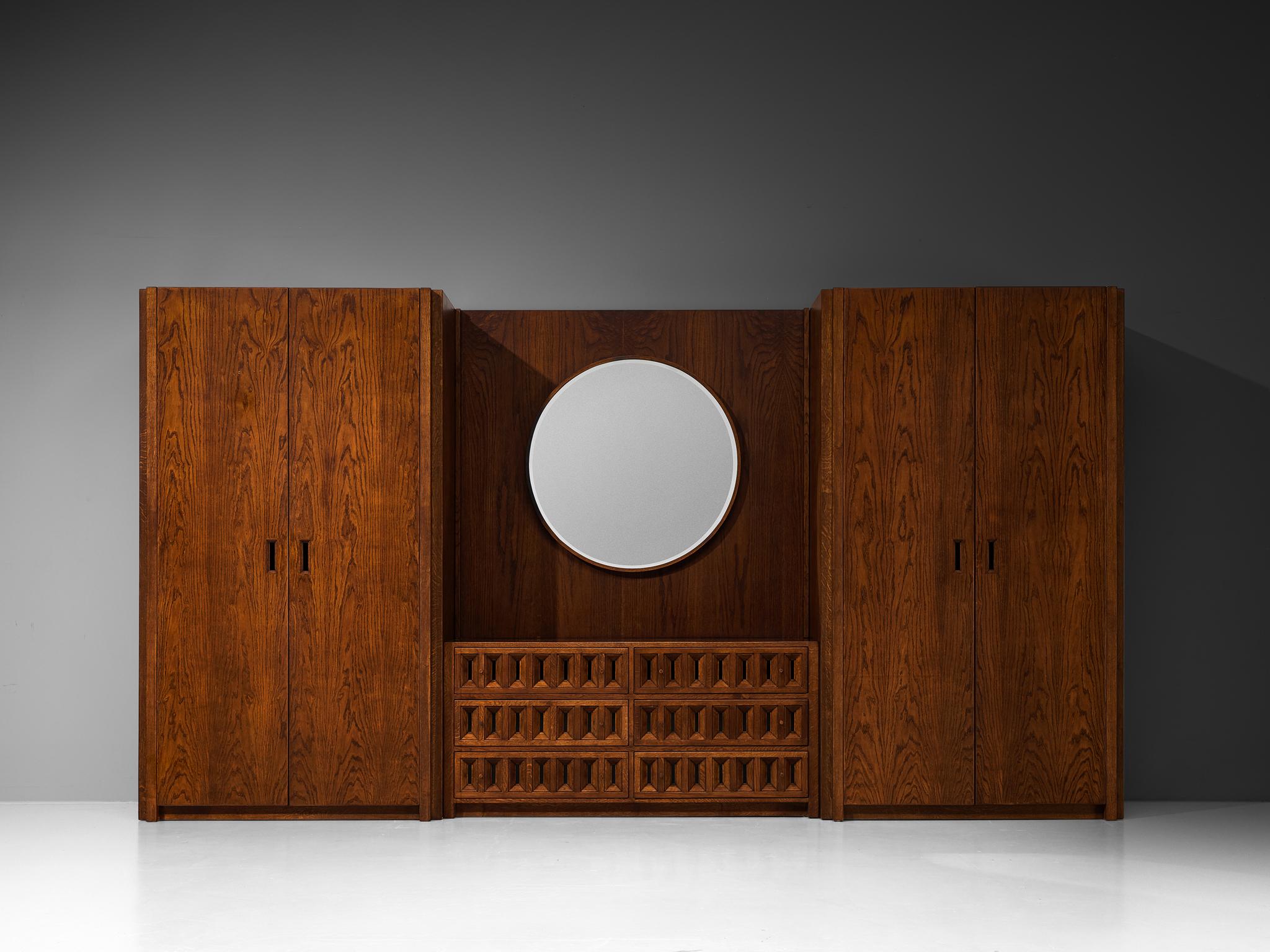 Giuseppe Rivadossi for Officina Rivadossi Grand Bedroom Set in Oak