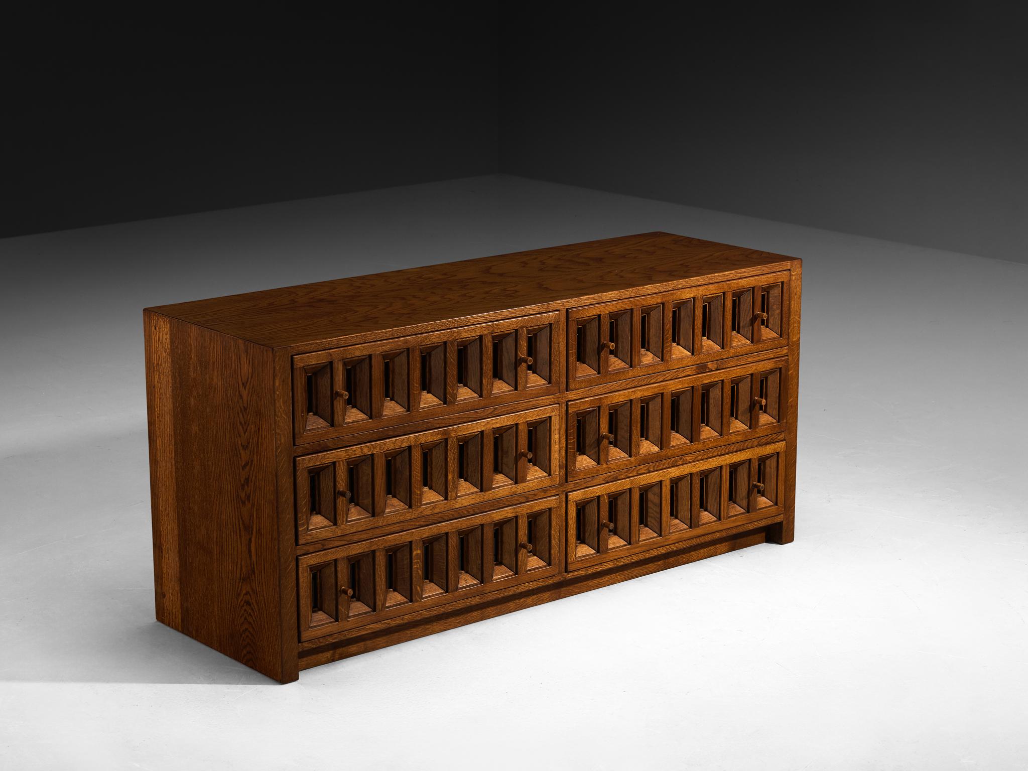 Giuseppe Rivadossi for Officina Rivadossi Chest of Drawers in Oak