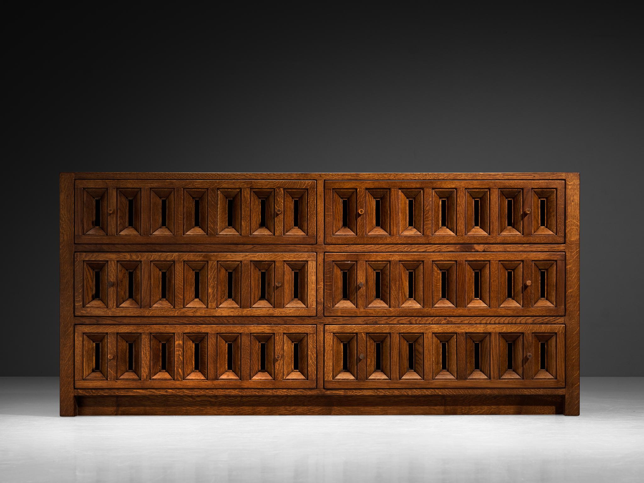 Giuseppe Rivadossi for Officina Rivadossi Chest of Drawers in Oak