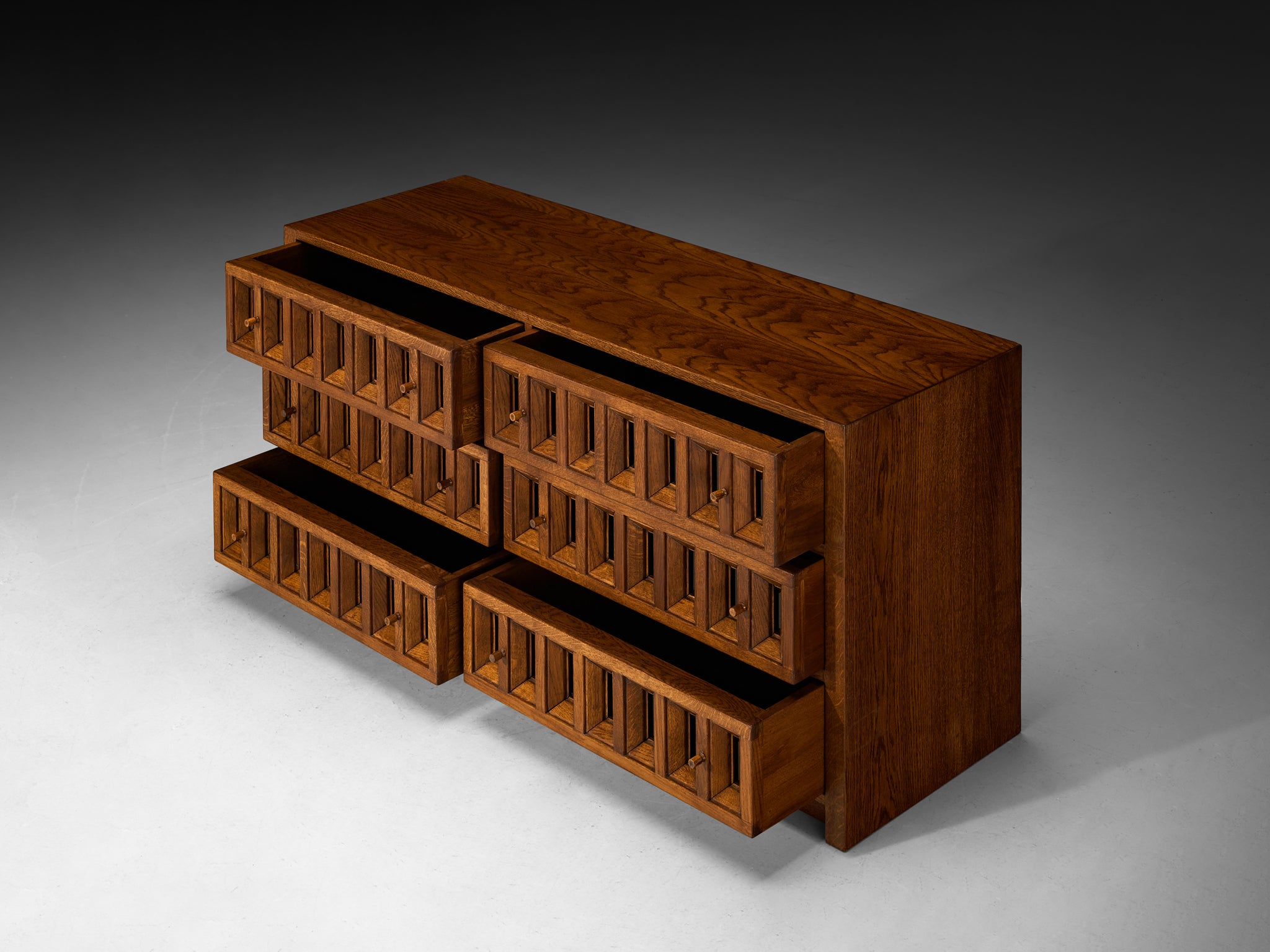 Giuseppe Rivadossi for Officina Rivadossi Chest of Drawers in Oak