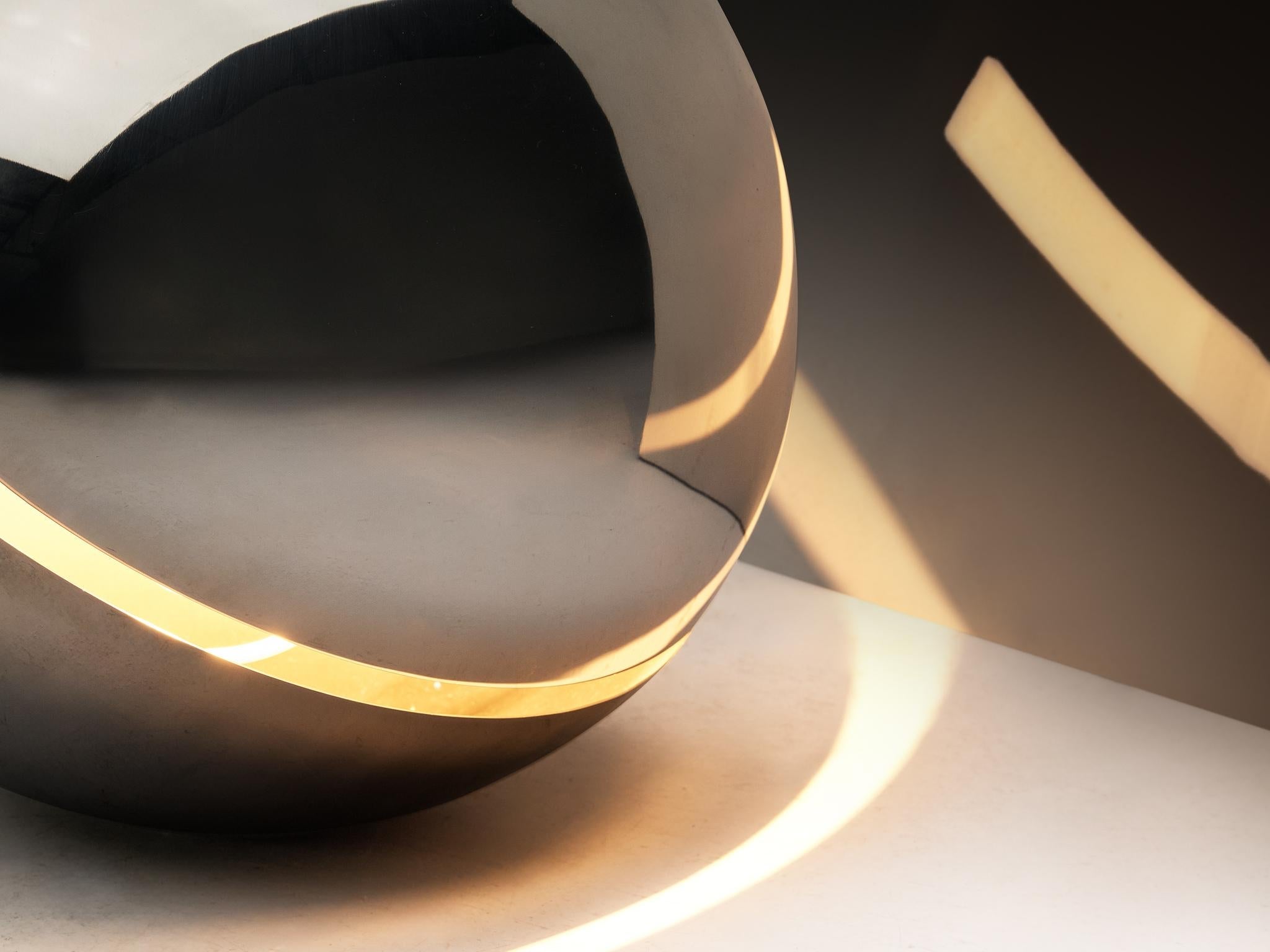 Gigi Capriolo for Complemento Idea 'Glob' Lamp in Stainless Steel