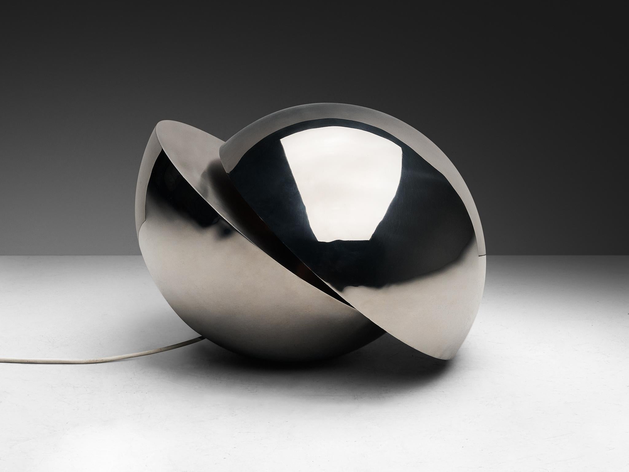 Gigi Capriolo for Complemento Idea 'Glob' Lamp in Stainless Steel