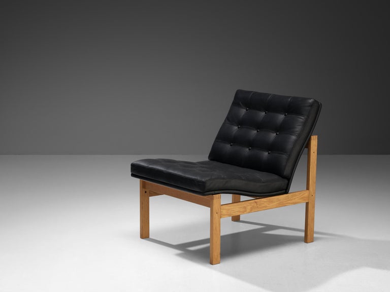 Torben Lind & Ole Gjerløv-Knudsen Pair of Easy Chairs Oak and Leather