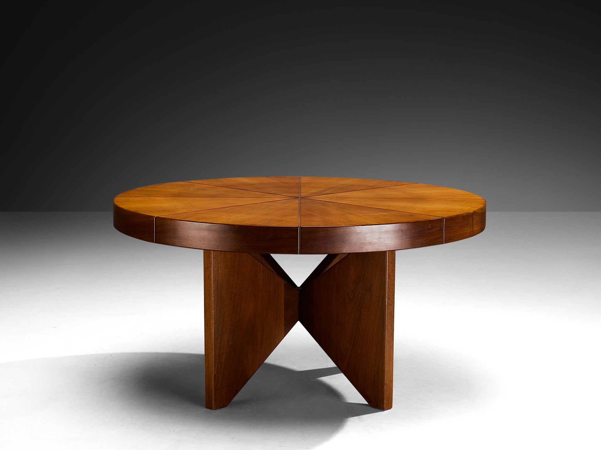 Ferdinando Meccani 'Circolare' Dining Table or Center Table in Walnut