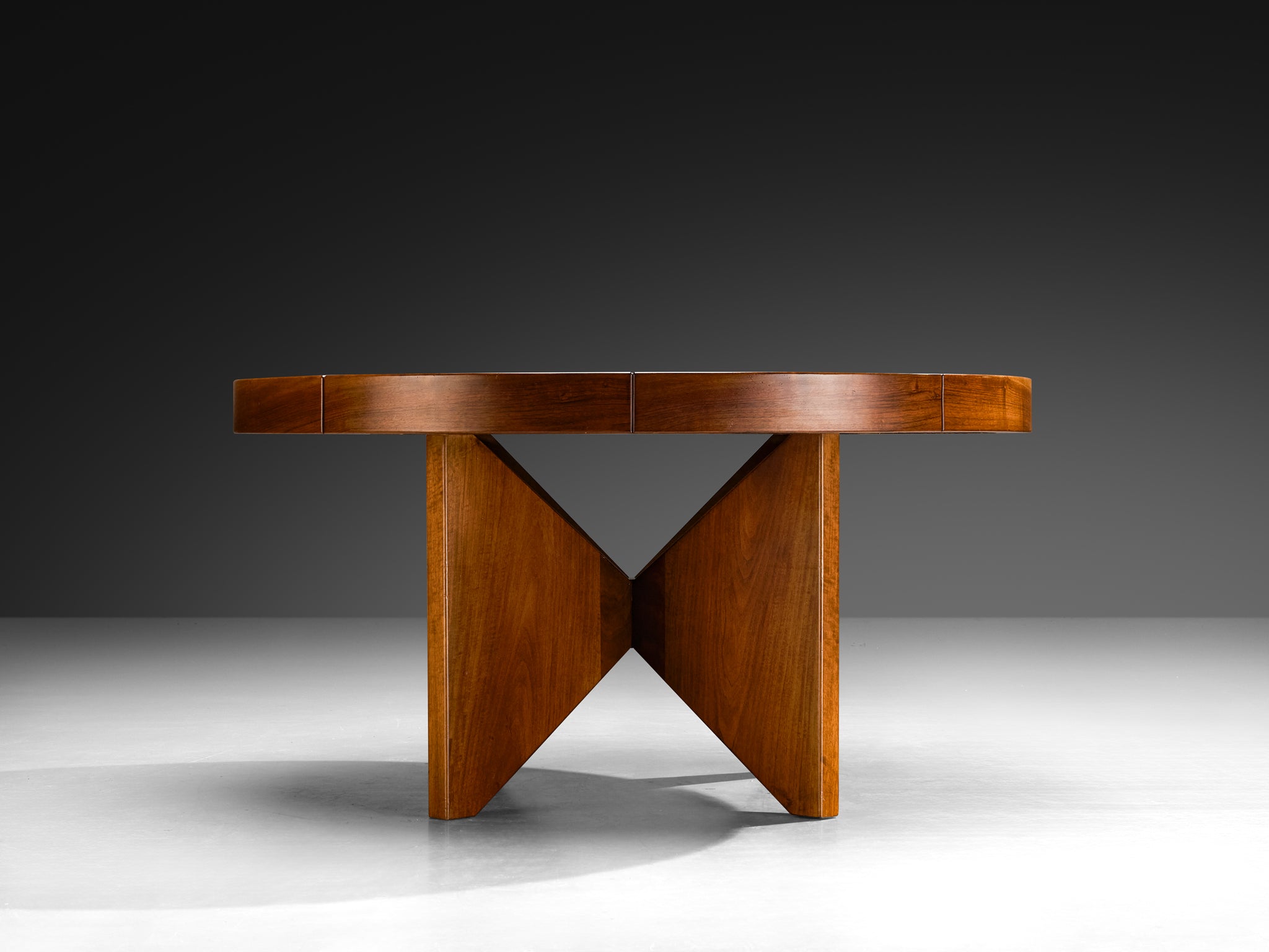 Ferdinando Meccani 'Circolare' Dining Table or Center Table in Walnut