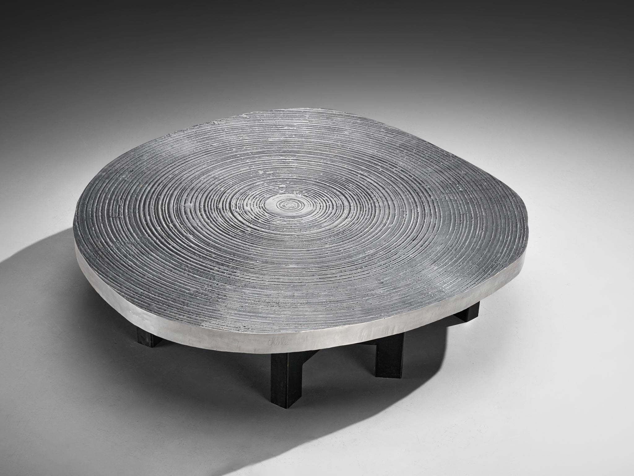 Ado Chale 'Goutte D’Eau' Coffee Table in Aluminium