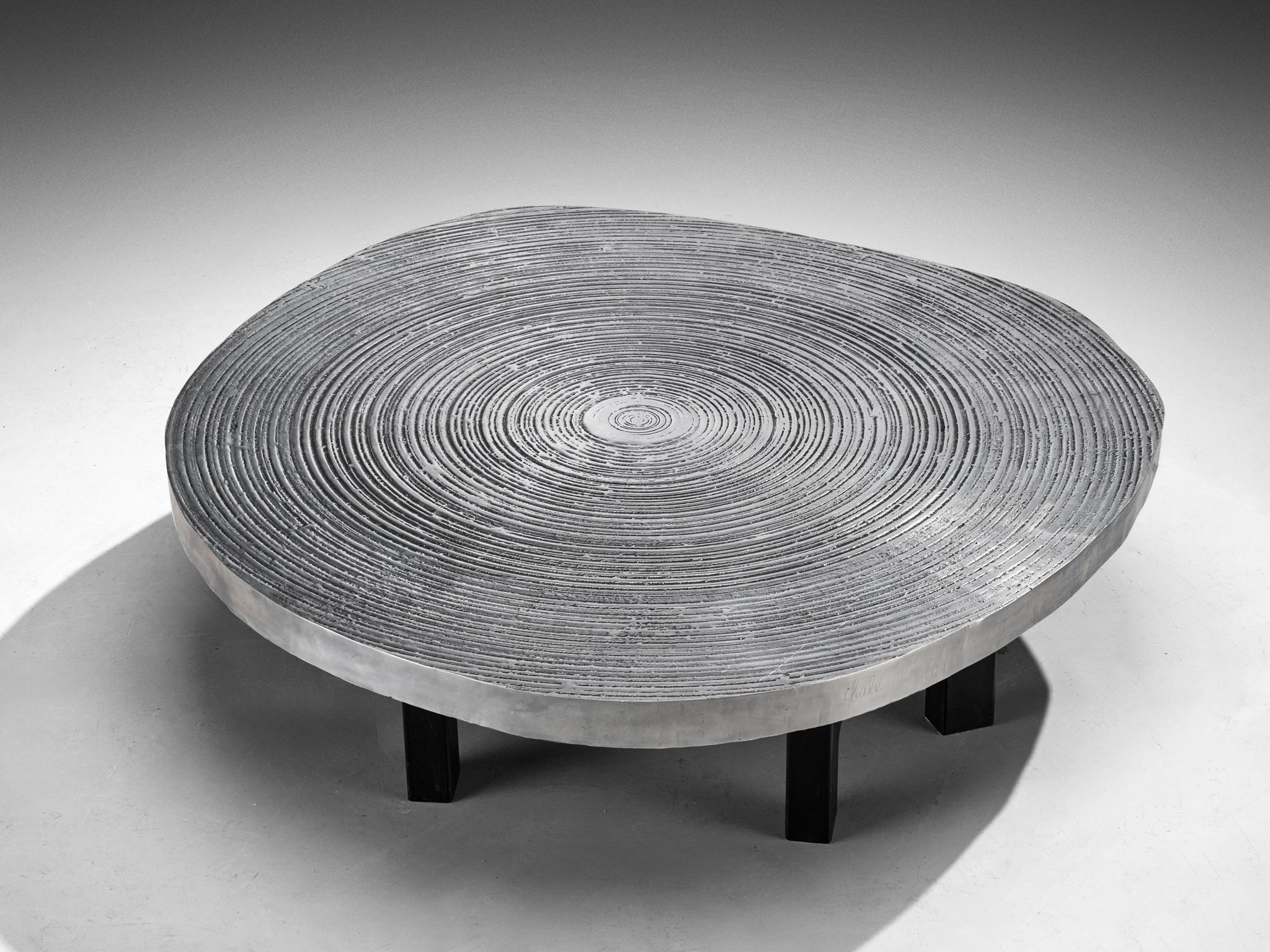 Ado Chale 'Goutte D’Eau' Coffee Table in Aluminium