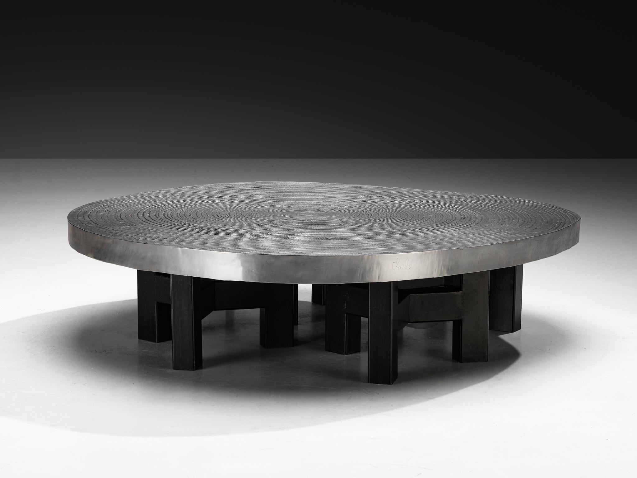 Ado Chale 'Goutte D’Eau' Coffee Table in Aluminium