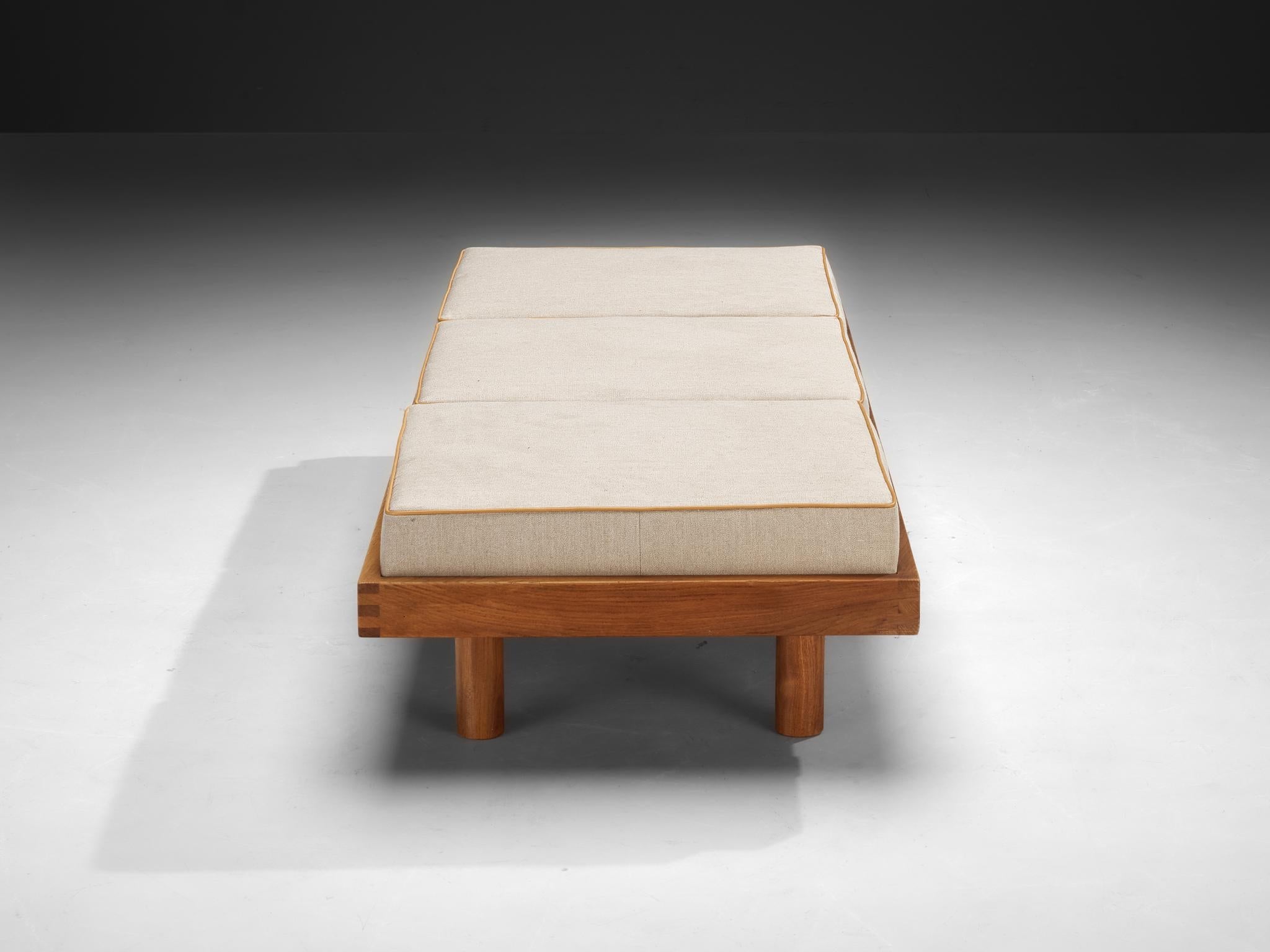 Early Pierre Chapo 'L09F' Bench in Solid Oak