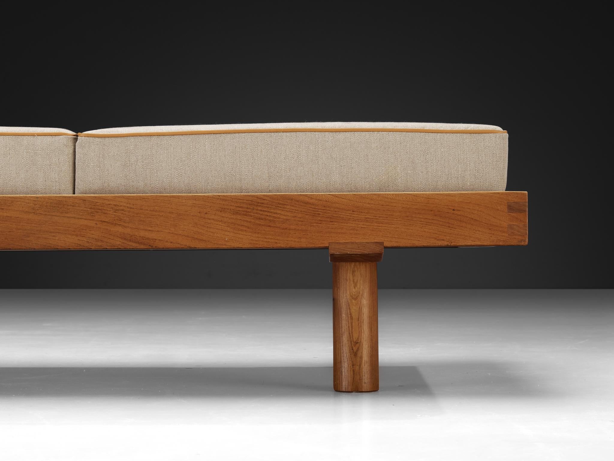 Early Pierre Chapo 'L09F' Bench in Solid Oak