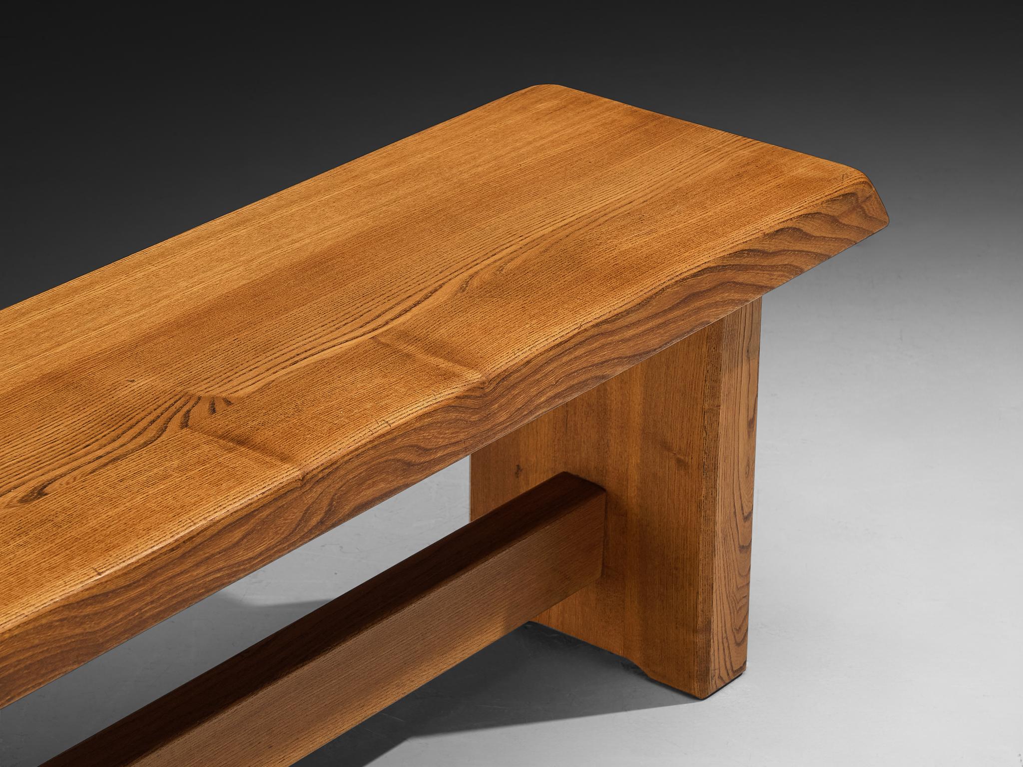 Early Pierre Chapo 'S14B' Benches in Solid Elm