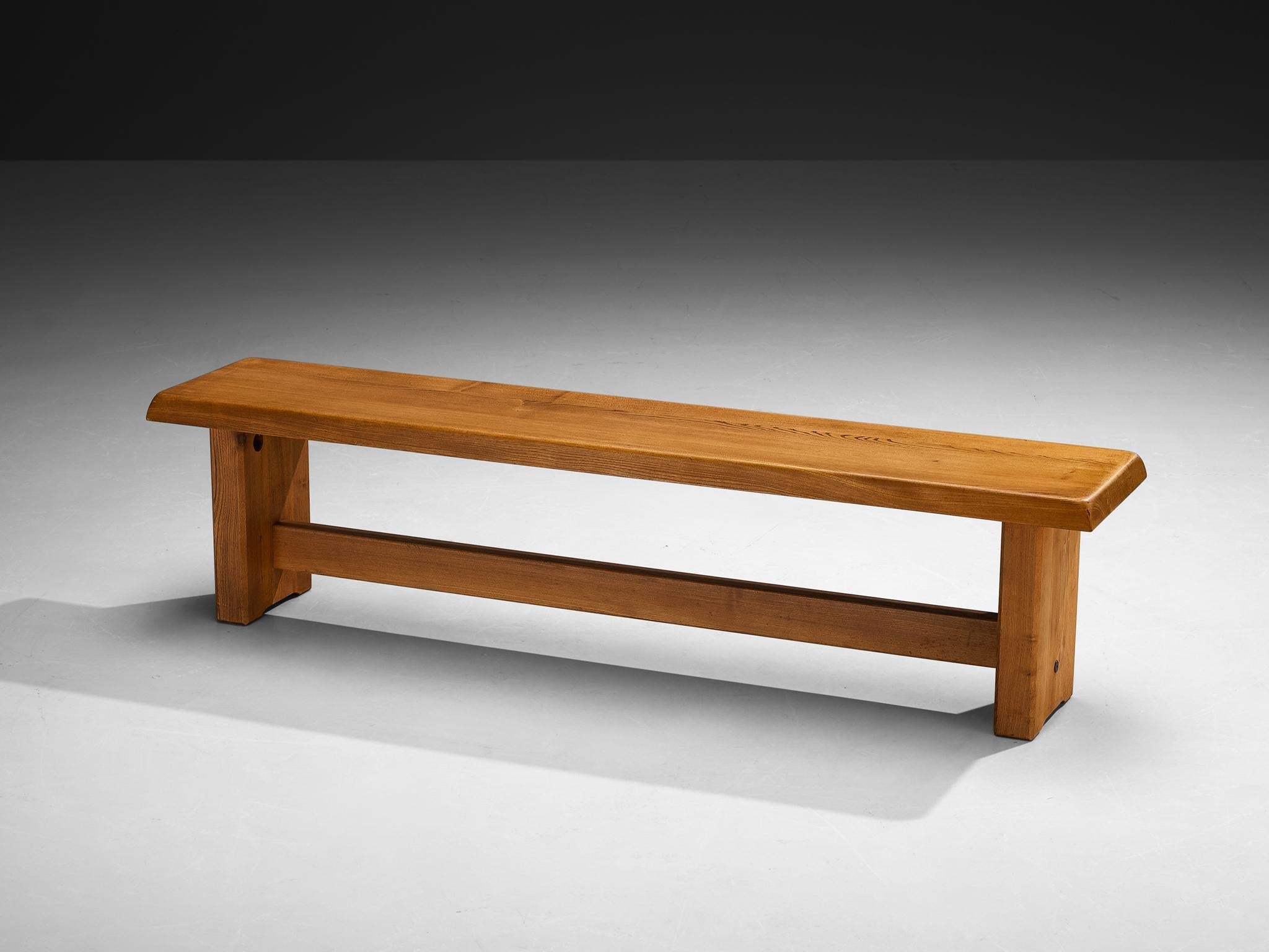 Early Pierre Chapo 'S14B' Benches in Solid Elm