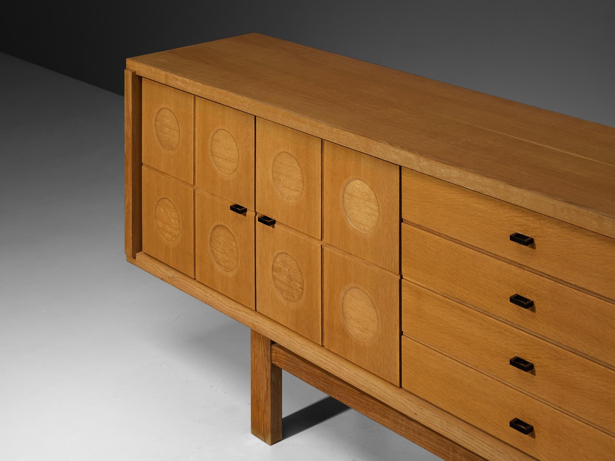 Belgian Brutalist Sideboard in Oak