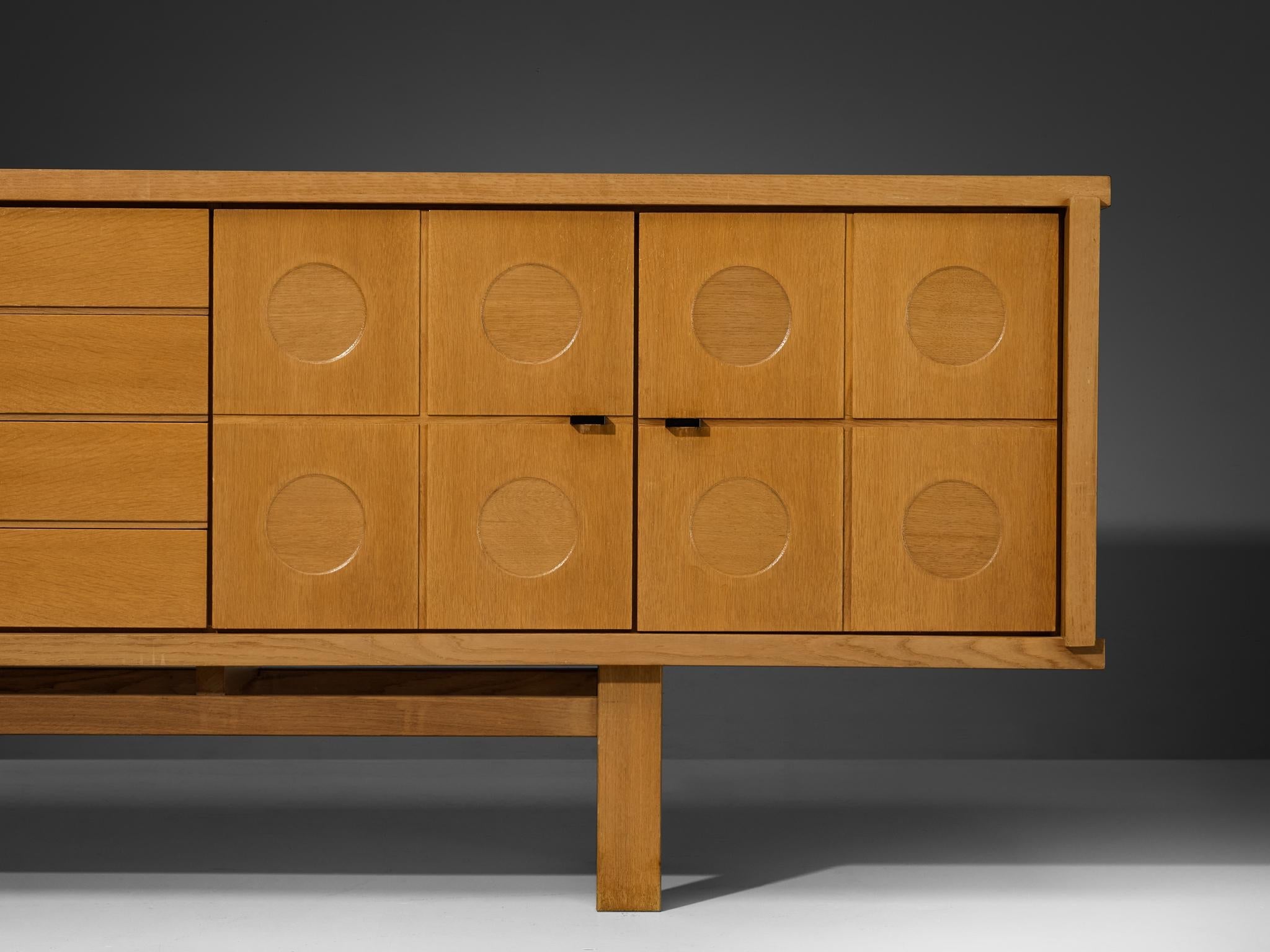 Belgian Brutalist Sideboard in Oak