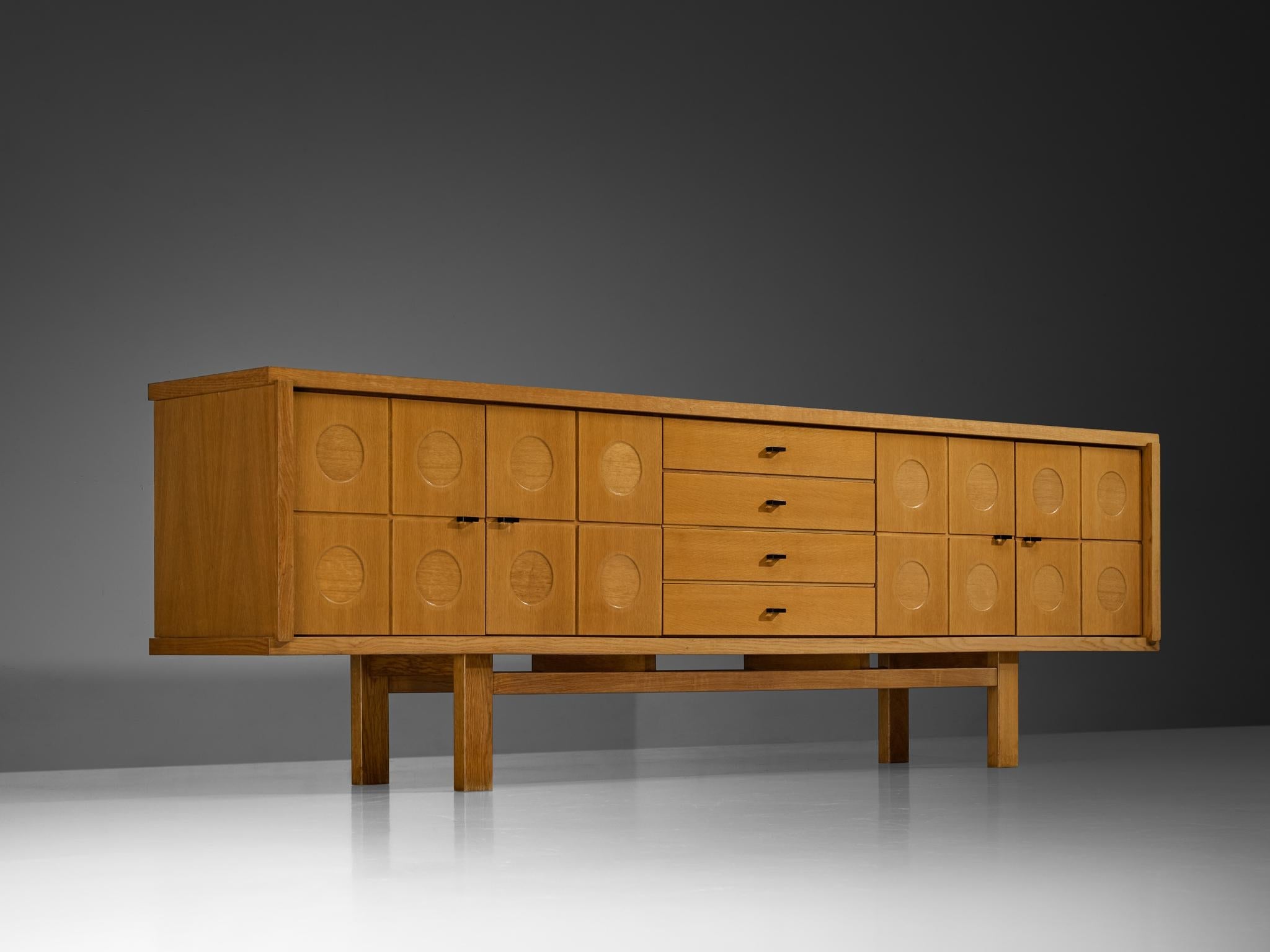 Belgian Brutalist Sideboard in Oak