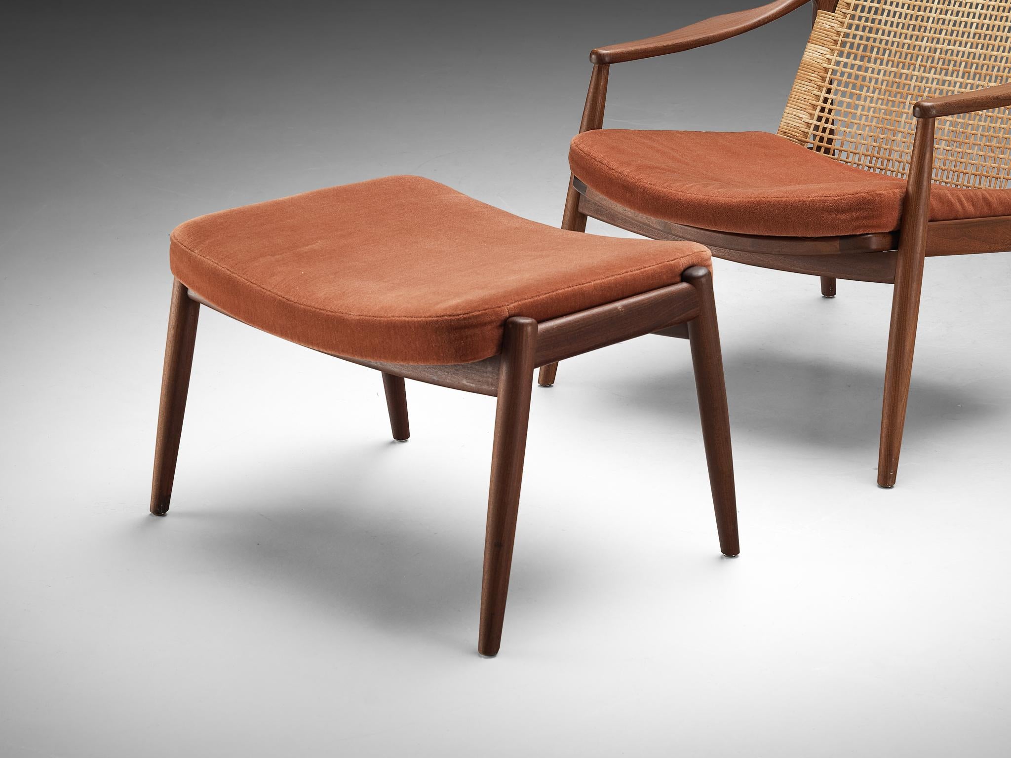 Hartmut Lohmeyer for Wilkhahn Pair of Lounge Chairs with Ottoman