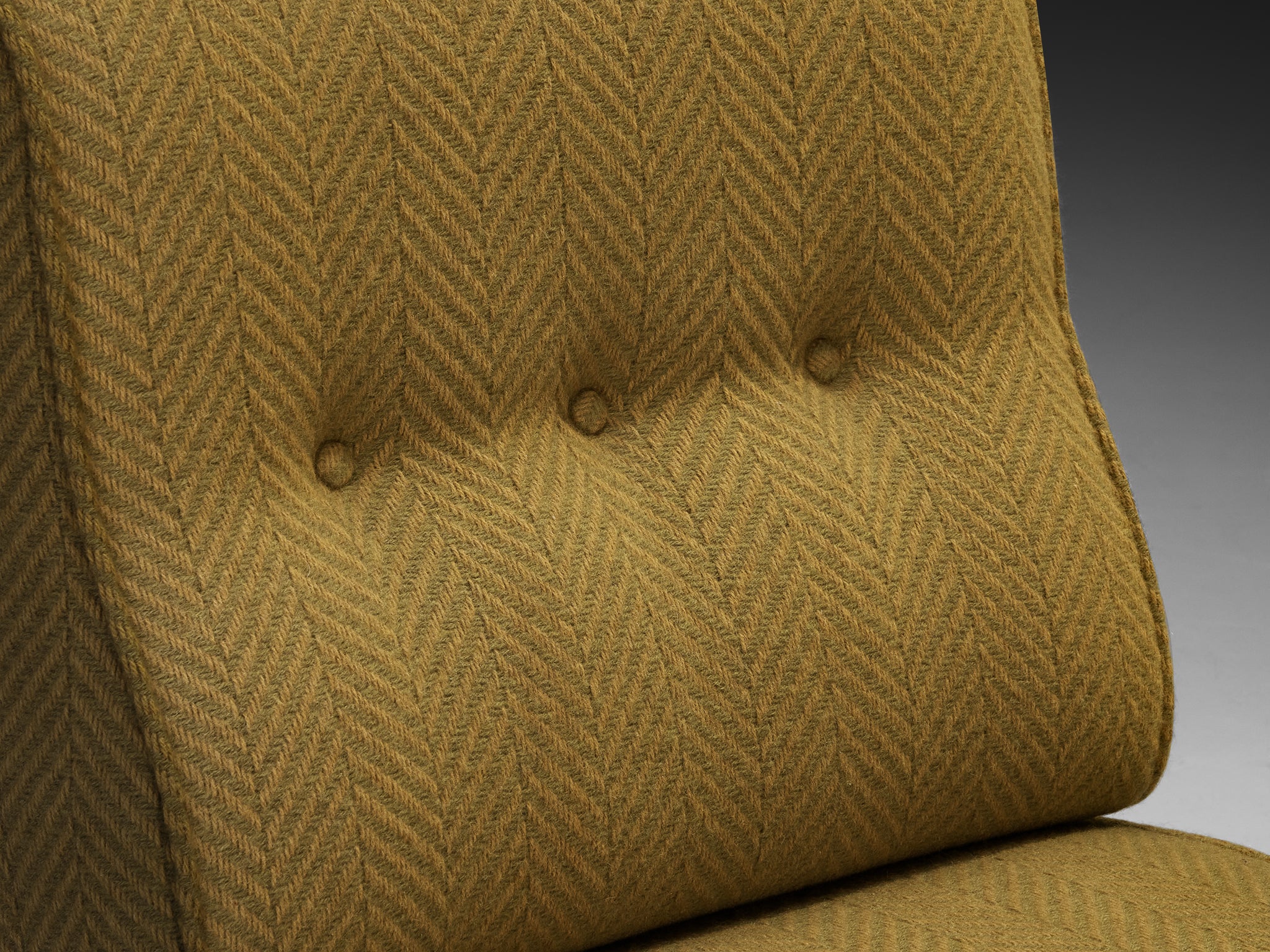 Guillerme & Chambron Sectional Seating Elements 'Elmyre' in Green Fabric