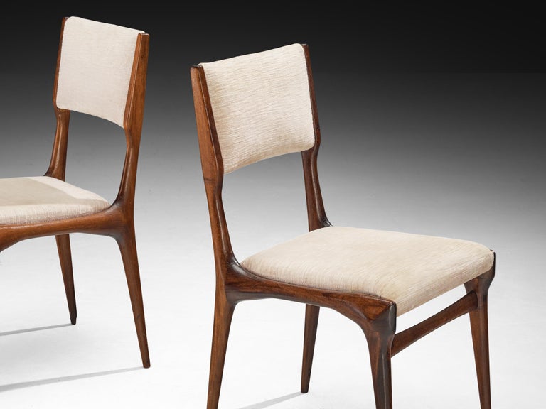 Carlo De Carli for Cassina Set of Four '671' Dining Chairs in Walnut