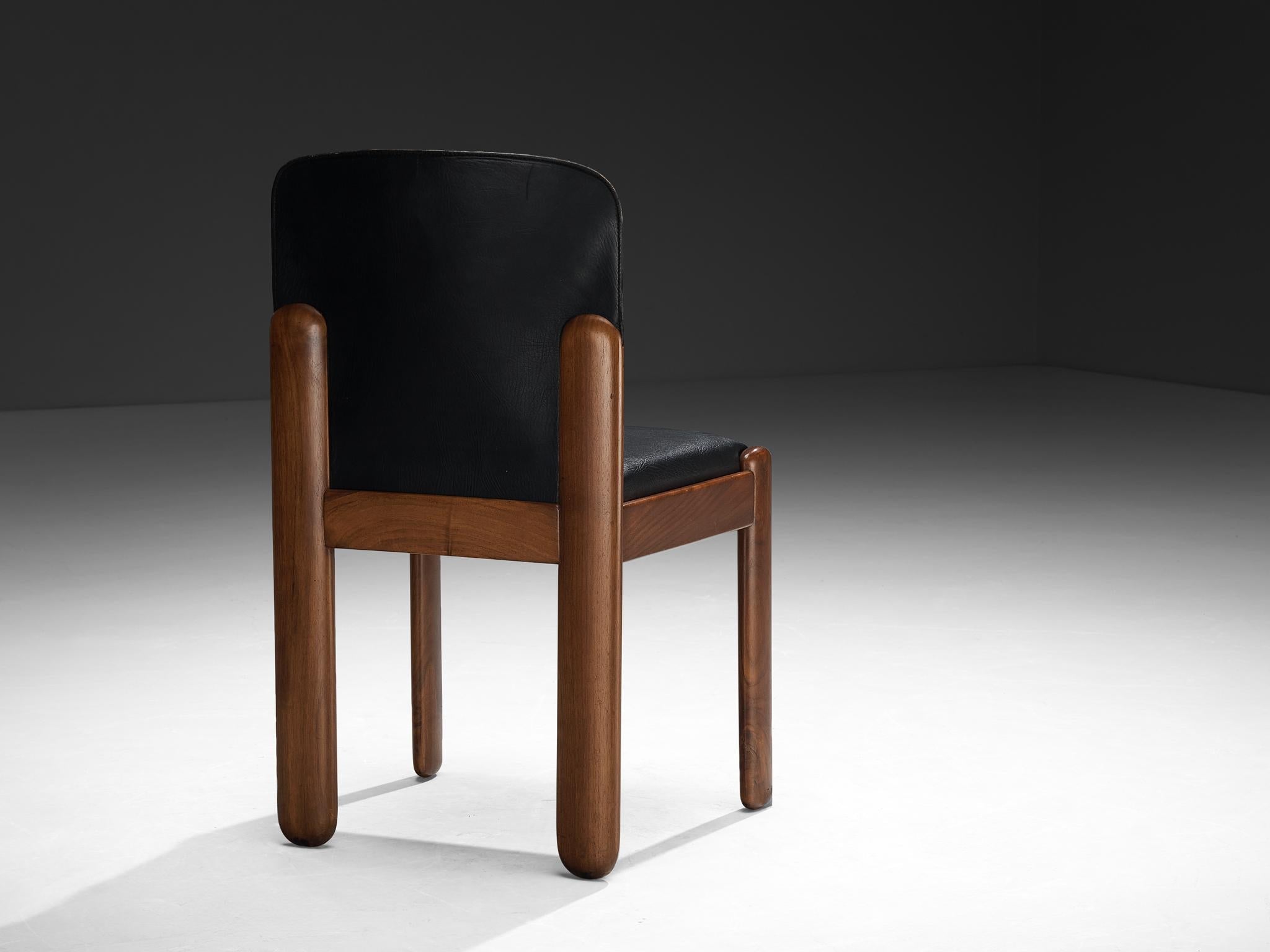 Silvio Coppola for Bernini Set of Twelve Dining Chairs in Walnut